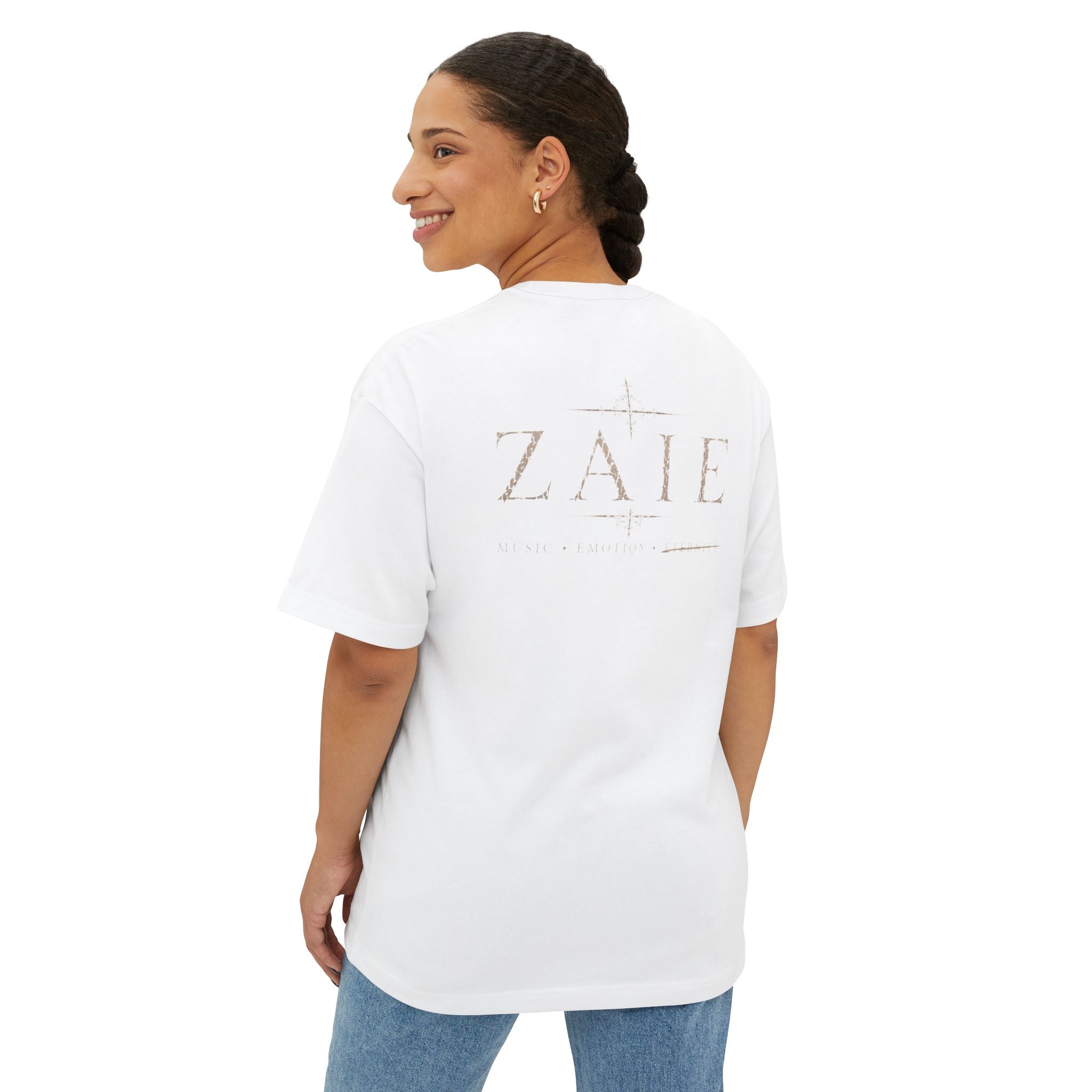 ZAIE Artistic Photo Graphic Tee — Vintage Poem Design