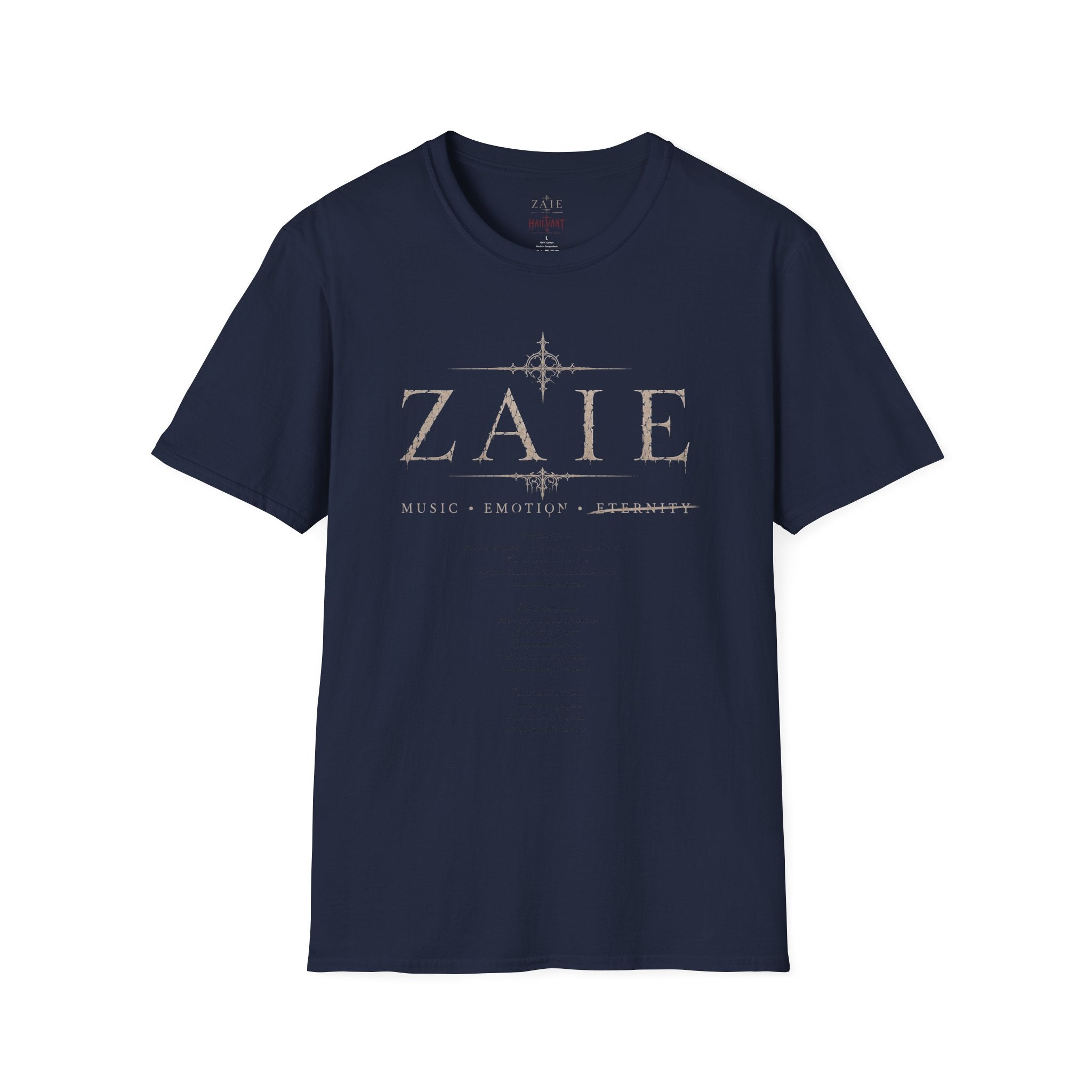 T-Shirt — Custom Memorial Photo Poem Back Print (Personalized Name & Verse)