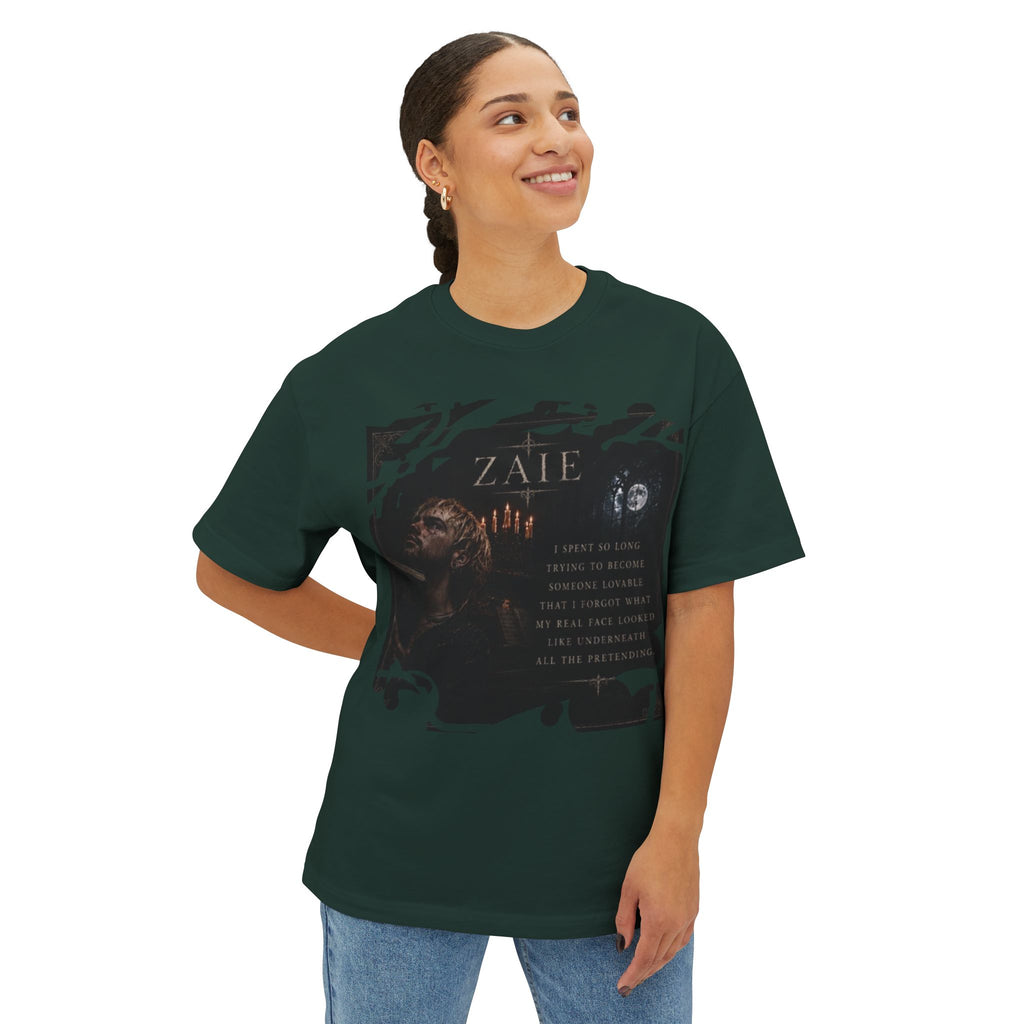 ZAIE Artistic Photo Graphic Tee — Vintage Poem Design