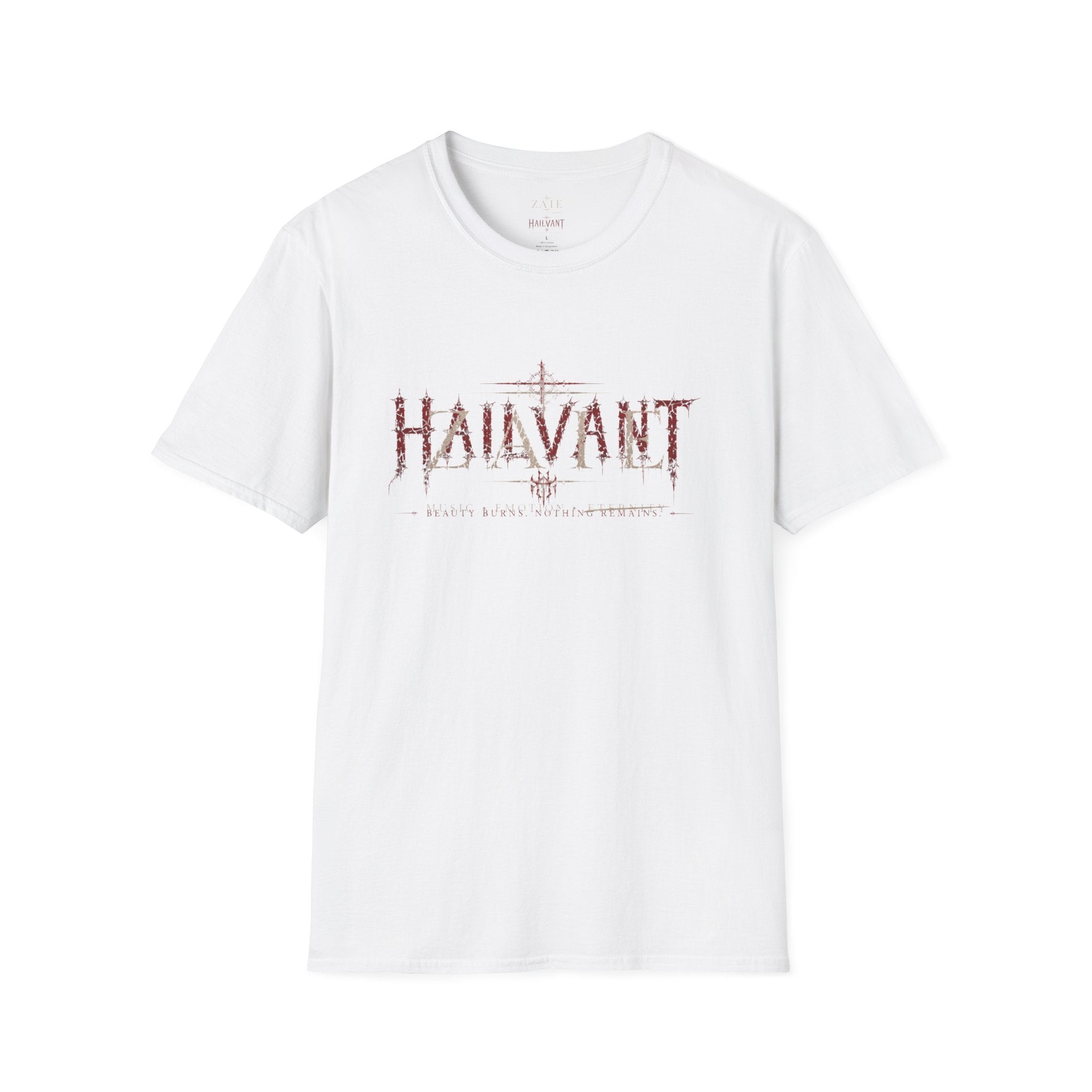 Zaie and Hailvant Band Tee — Vintage Gothic Logo Music T-Shirt