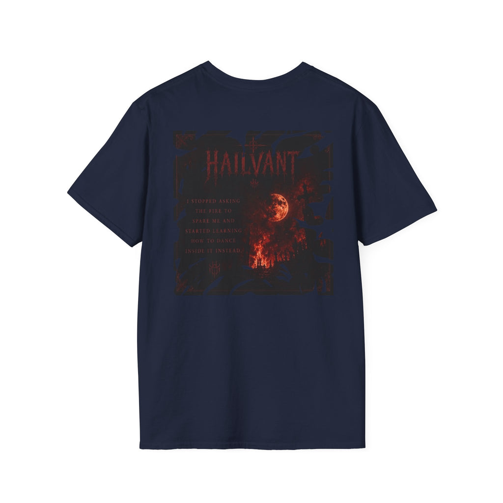 HailVant Graphic T-Shirt — Gothic Flame Backprint Tee