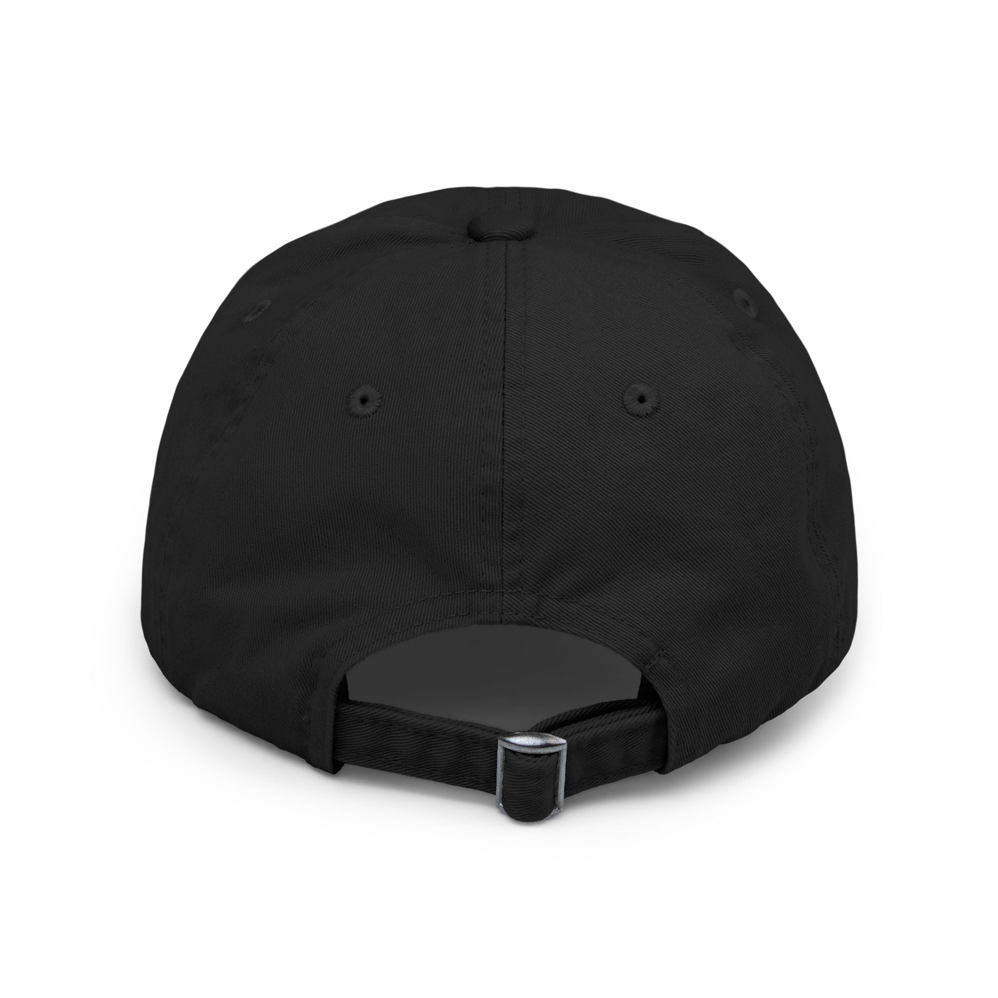 Distressed Black Patch Cap — Vintage ZATE Label Baseball Hat