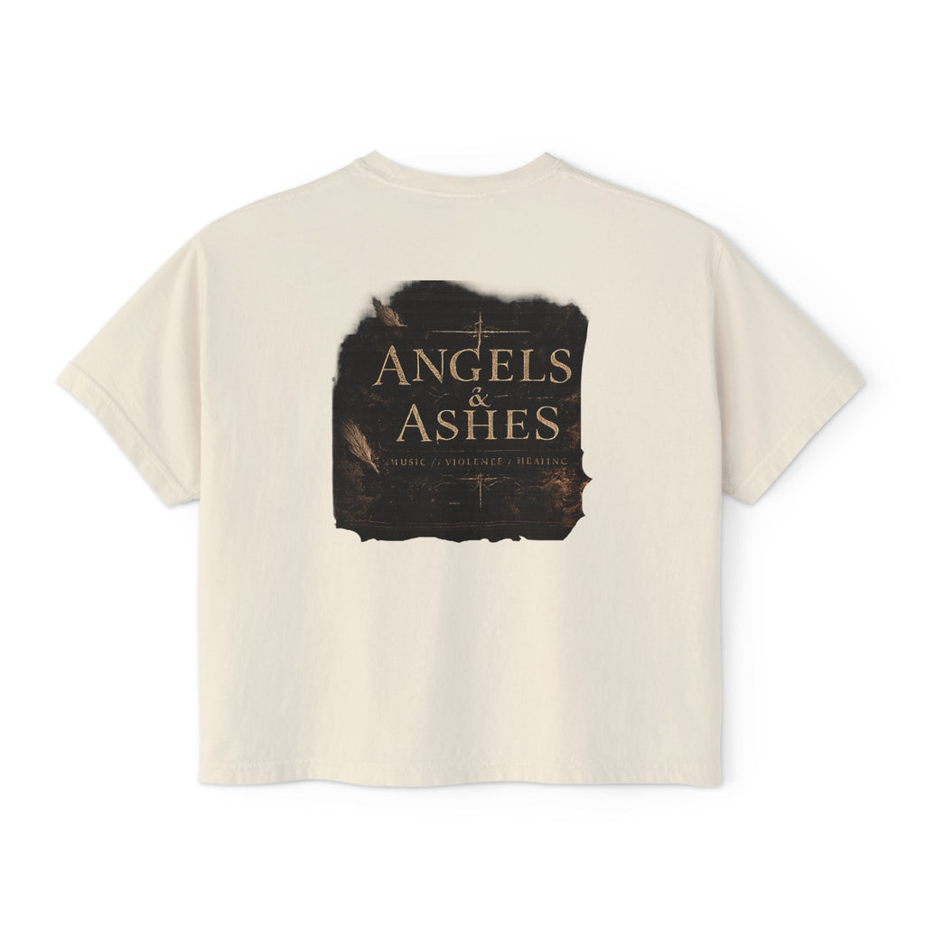ZAIE Aesthetic Boxy Tee — Minimal Poem Graphic Cropped T‑Shirt