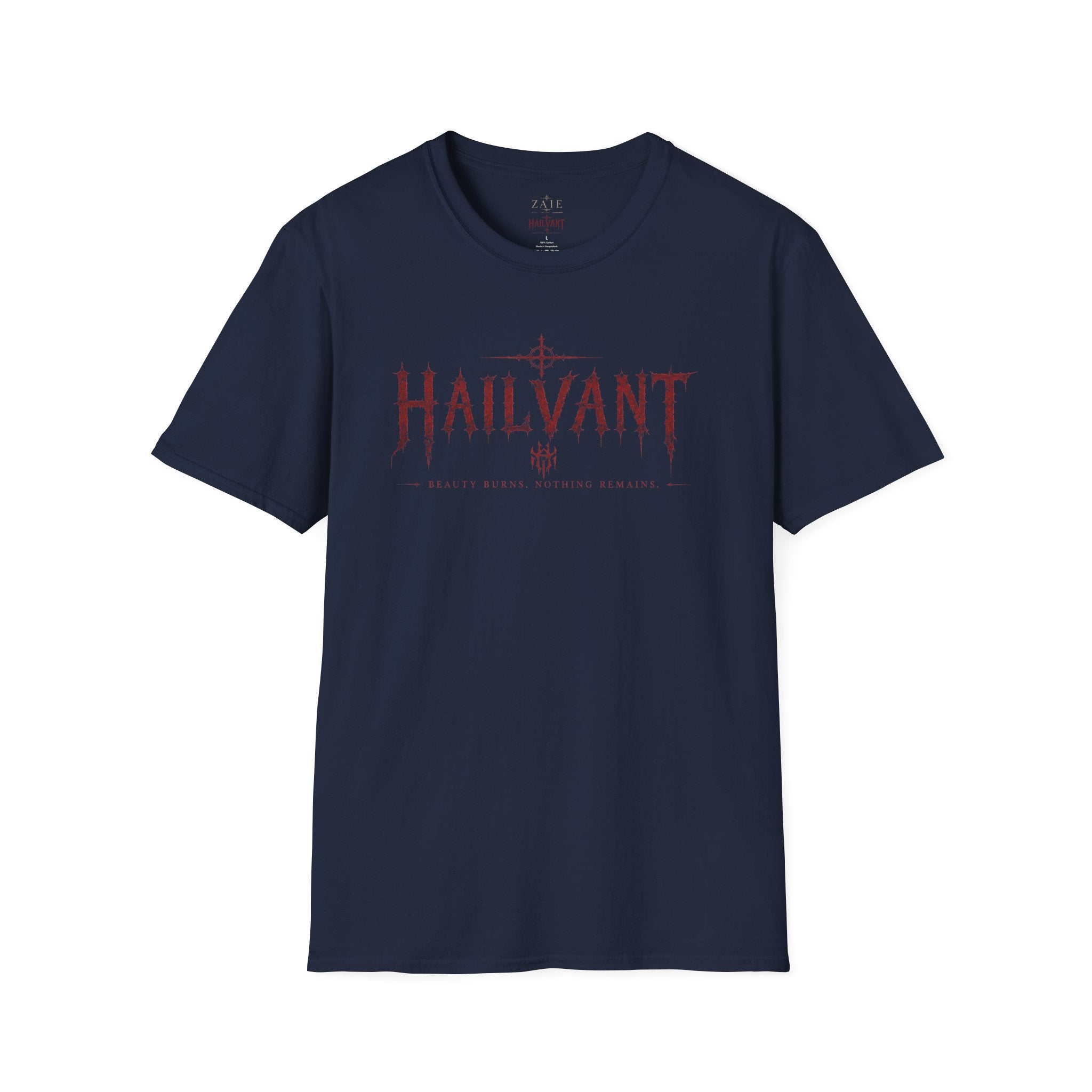 HailVant Graphic T-Shirt — Gothic Flame Backprint Tee