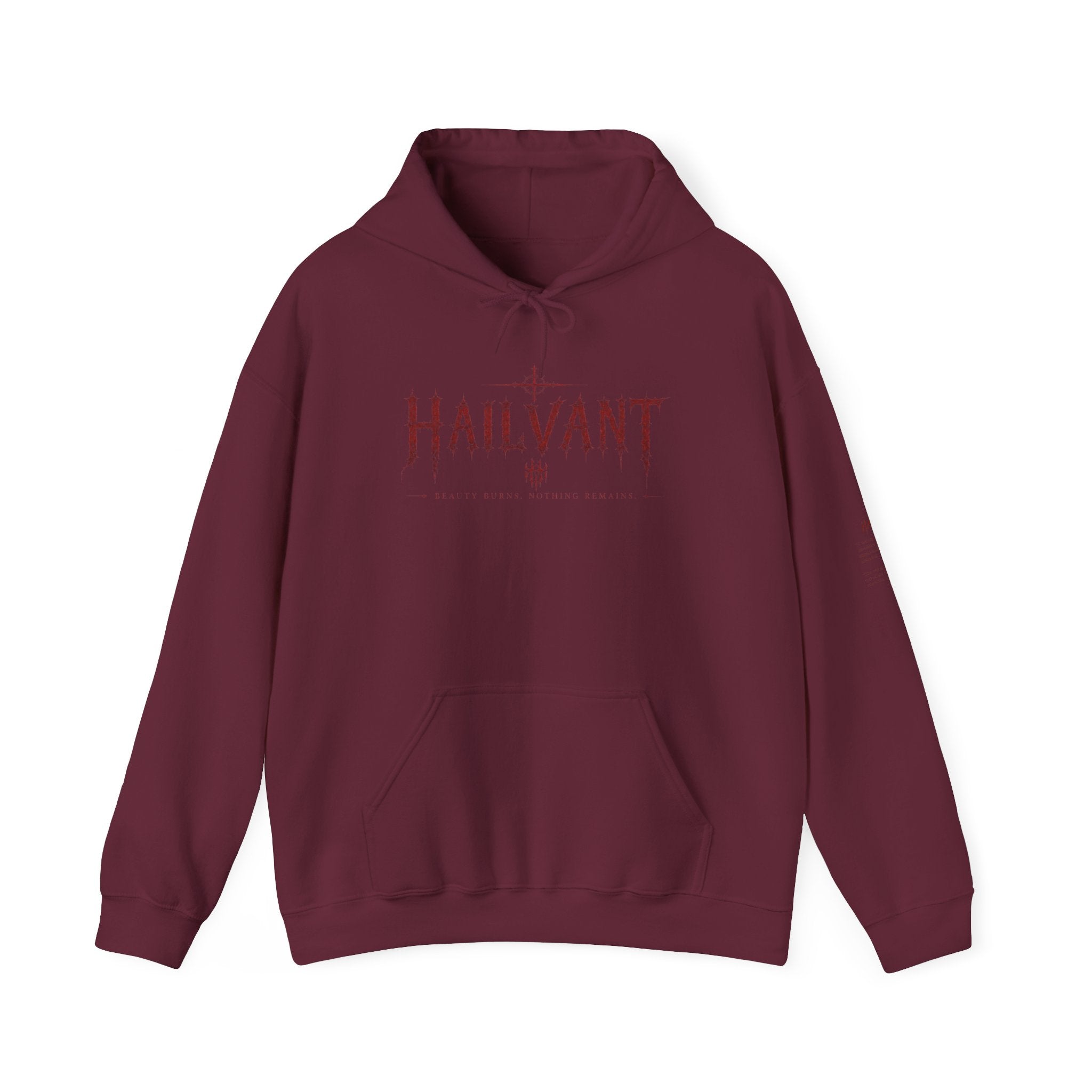 Hailvant Graphic Hoodie – Dark Gothic Band-Inspired Pullover