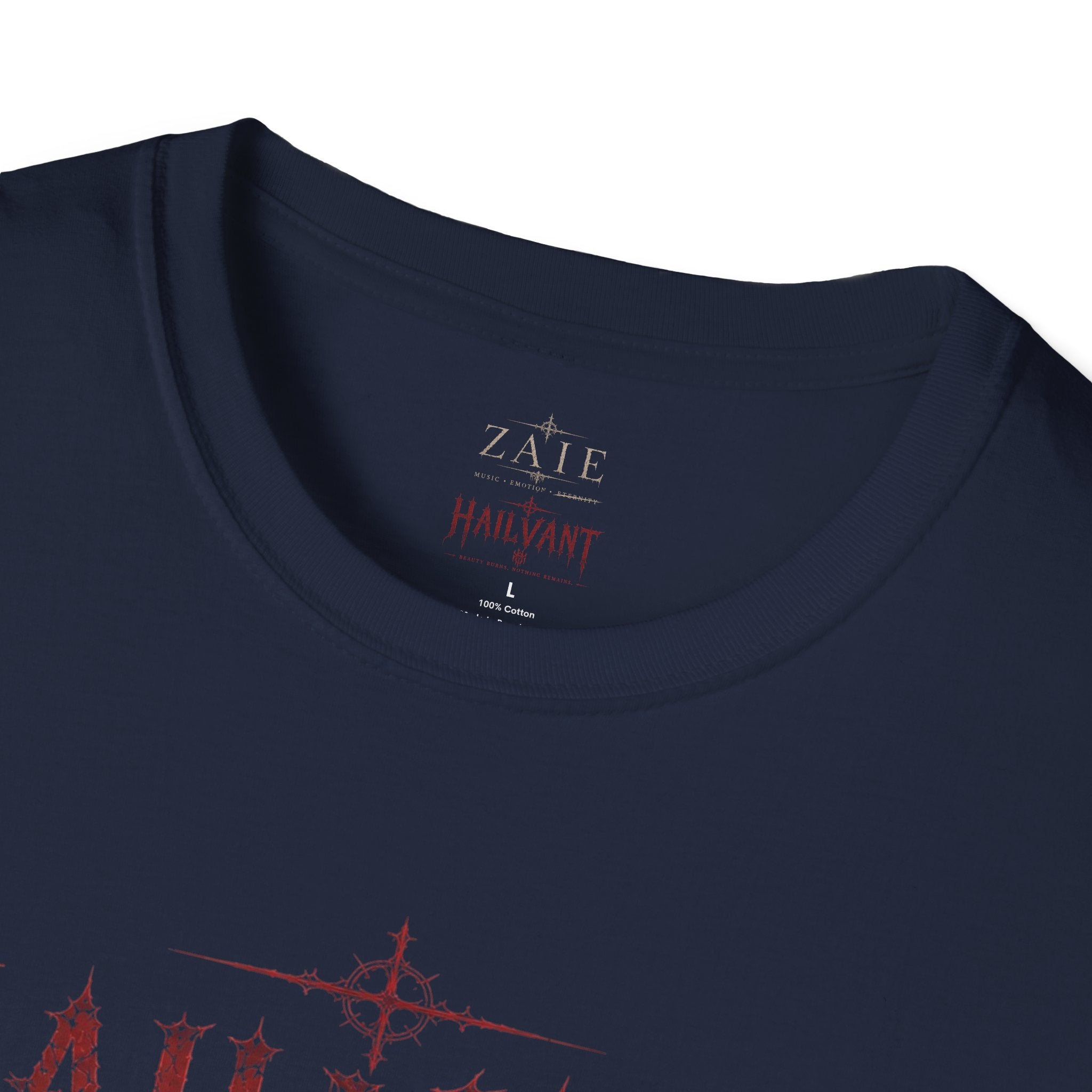 HailVant Graphic T-Shirt — Gothic Flame Backprint Tee