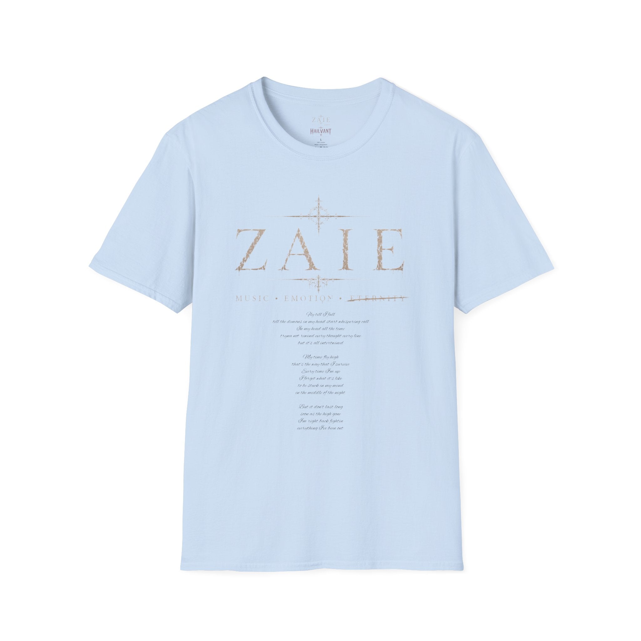 T-Shirt — Custom Memorial Photo Poem Back Print (Personalized Name & Verse)