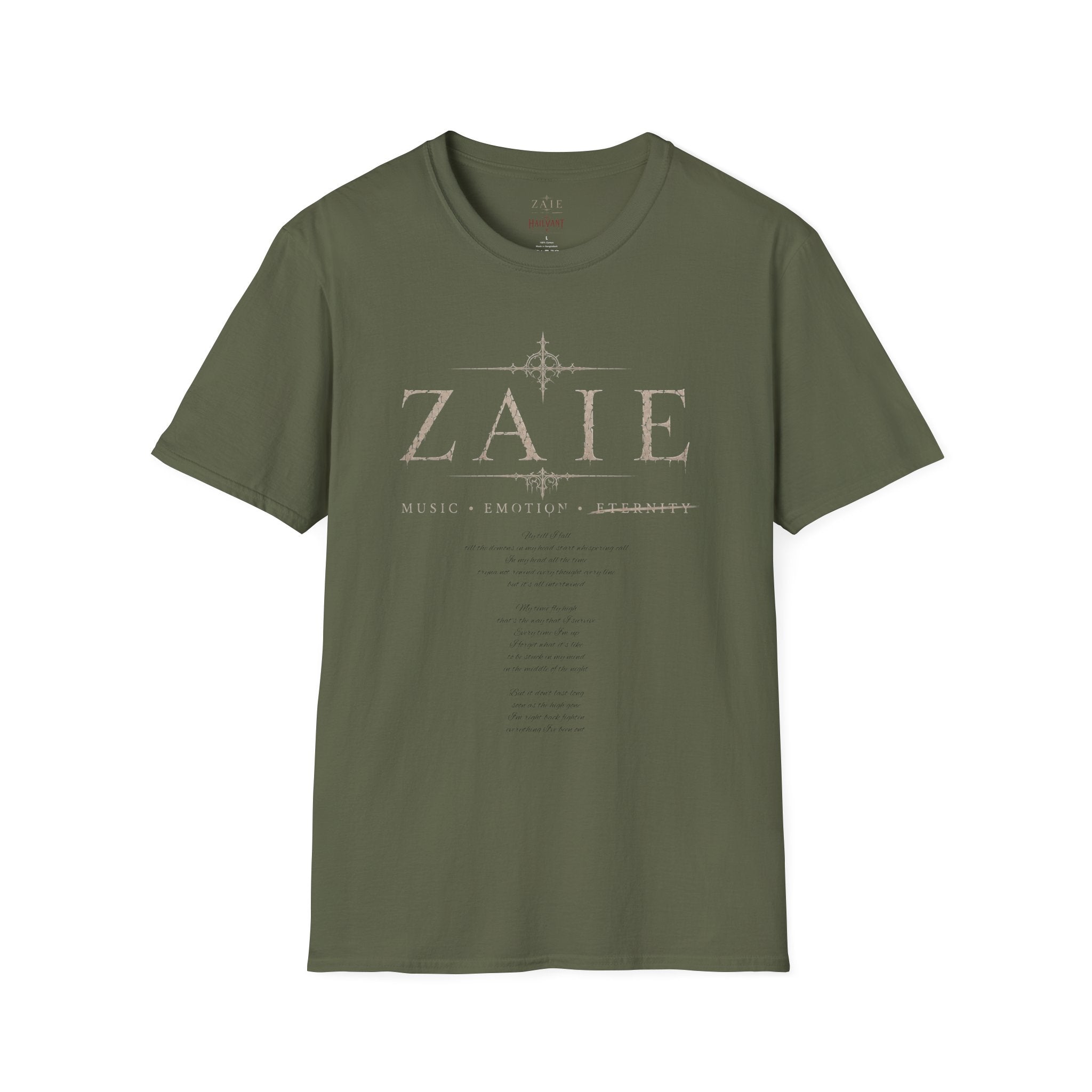 T-Shirt — Custom Memorial Photo Poem Back Print (Personalized Name & Verse)