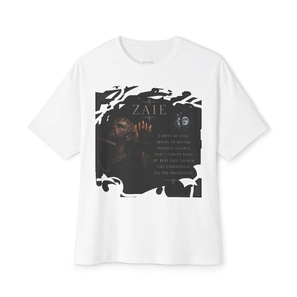 ZAIE Artistic Photo Graphic Tee — Vintage Poem Design