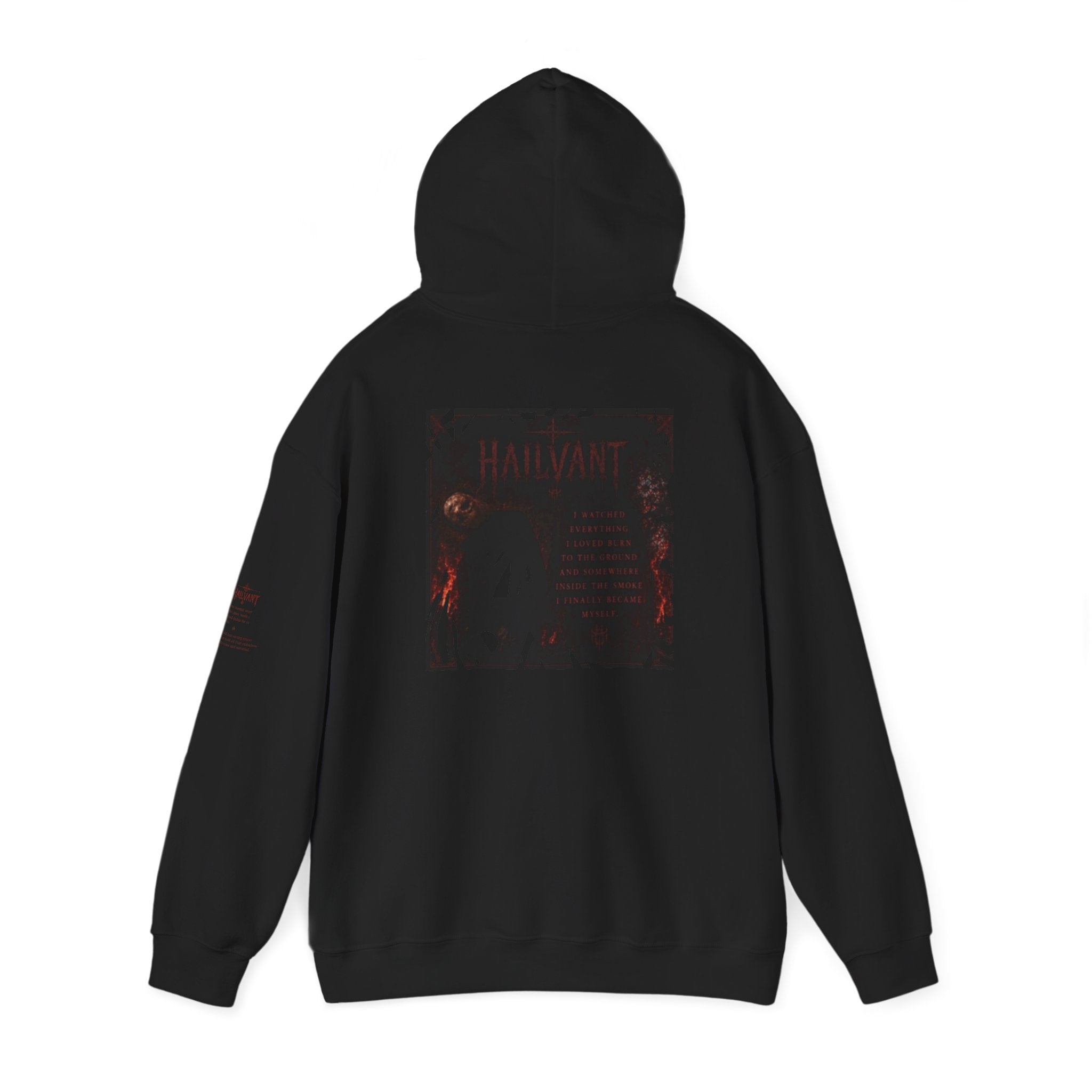 Hailvant Graphic Hoodie – Dark Gothic Band-Inspired Pullover