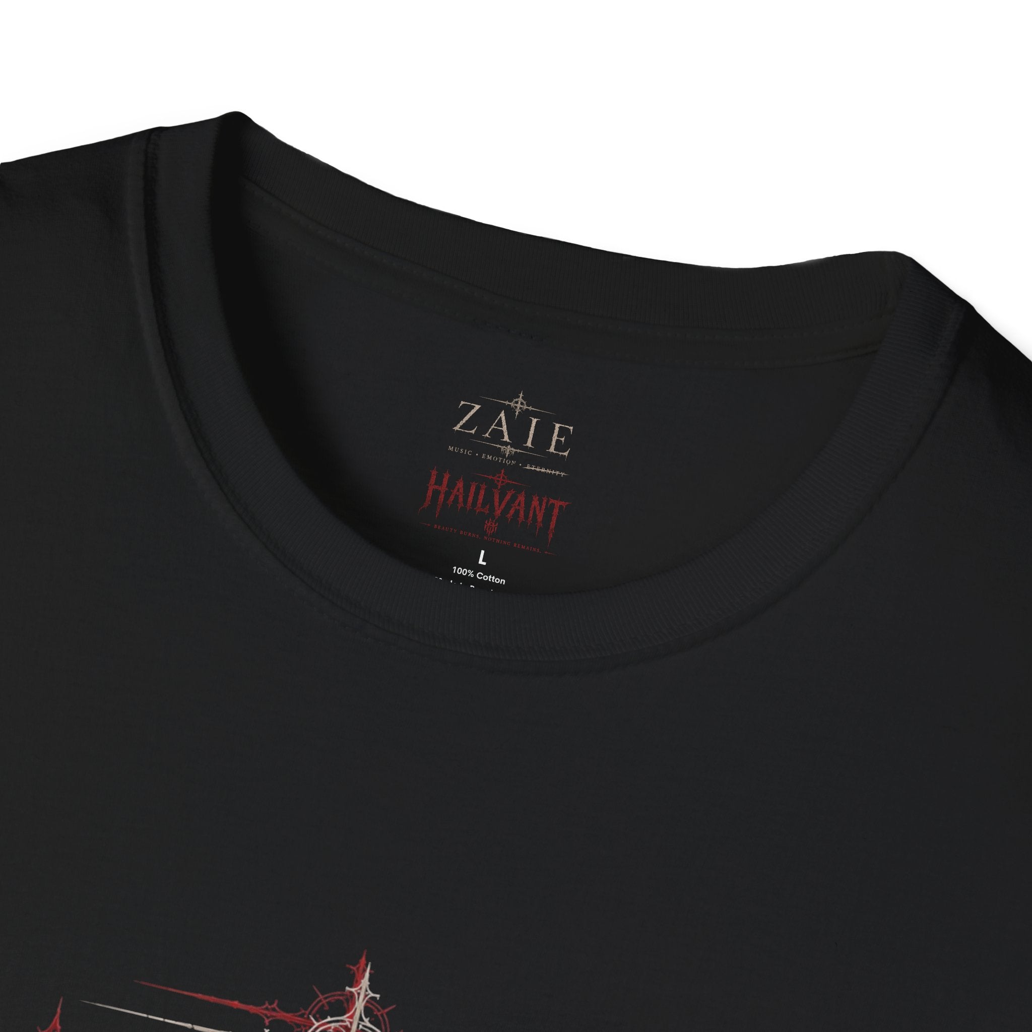Zaie and Hailvant Band Tee — Vintage Gothic Logo Music T-Shirt