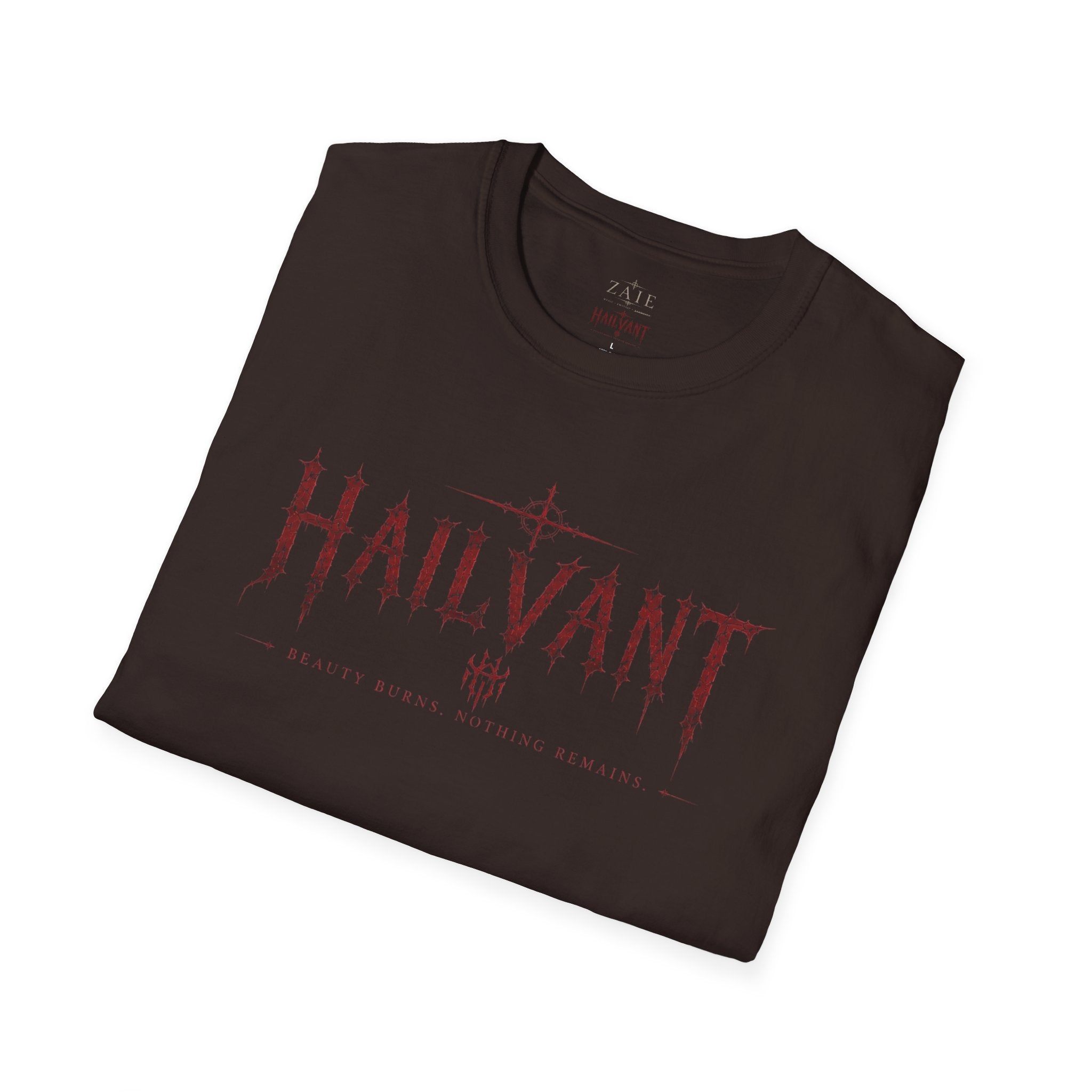 HailVant Graphic T-Shirt — Gothic Flame Backprint Tee