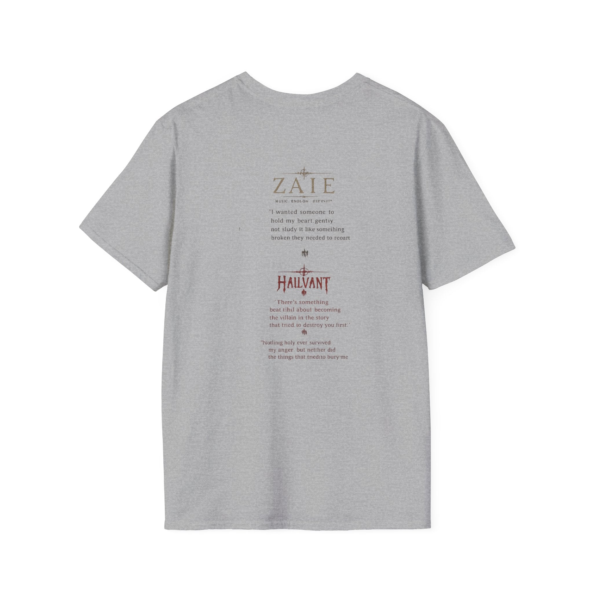 Zaie and Hailvant Band Tee — Vintage Gothic Logo Music T-Shirt
