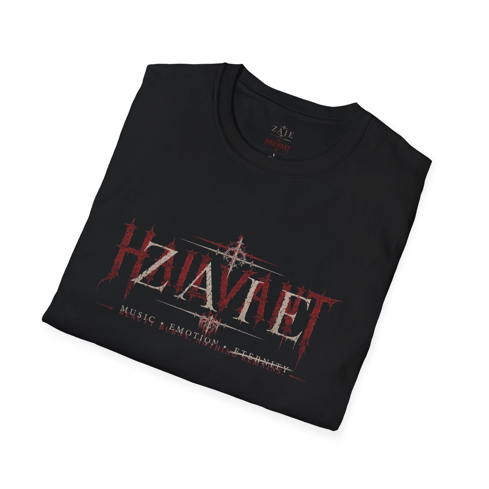 Zaie and Hailvant Band Tee — Vintage Gothic Logo Music T-Shirt