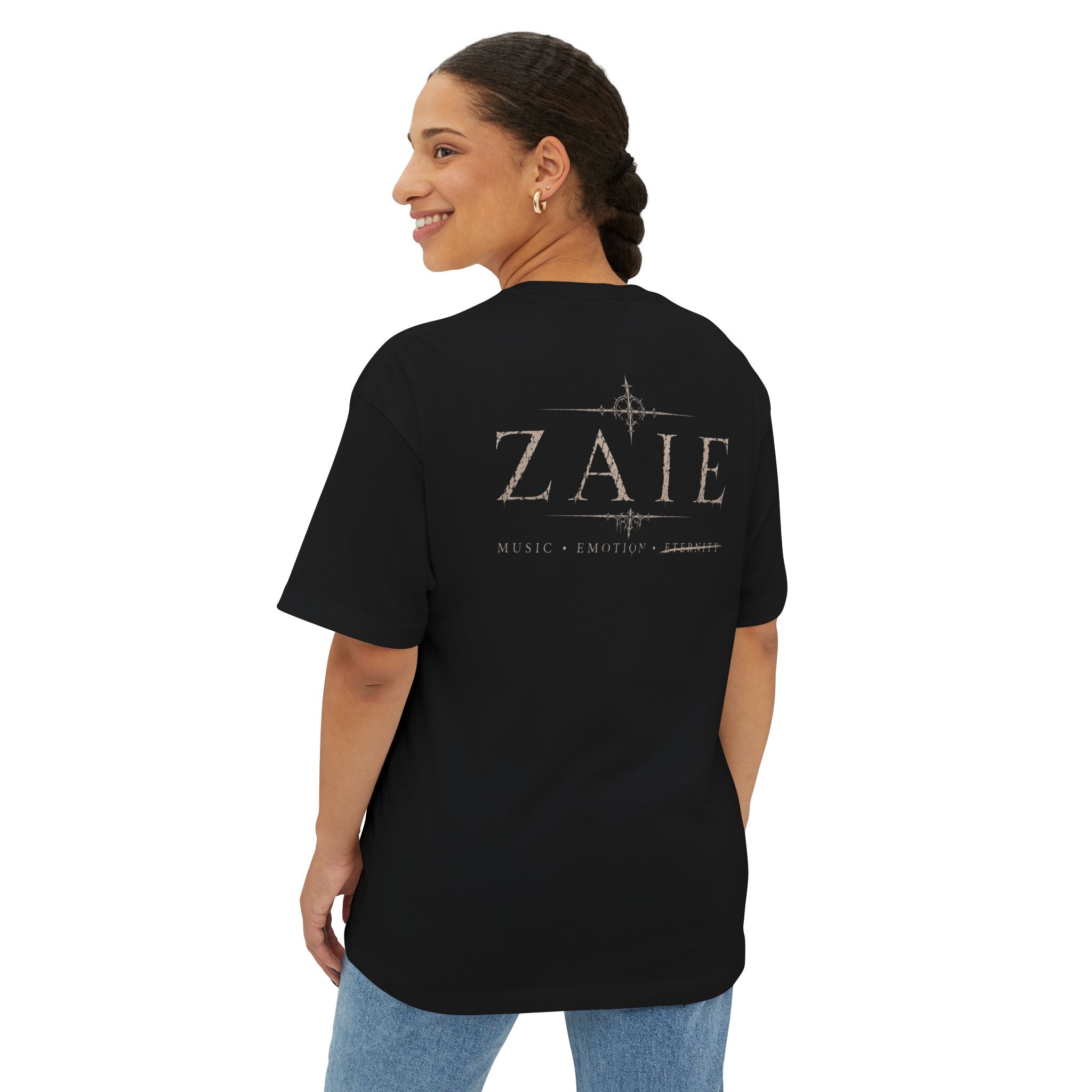 ZAIE Artistic Photo Graphic Tee — Vintage Poem Design