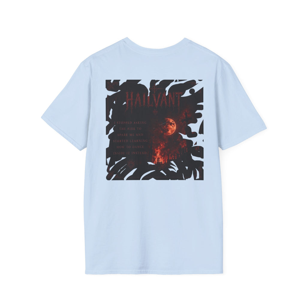 HailVant Graphic T-Shirt — Gothic Flame Backprint Tee