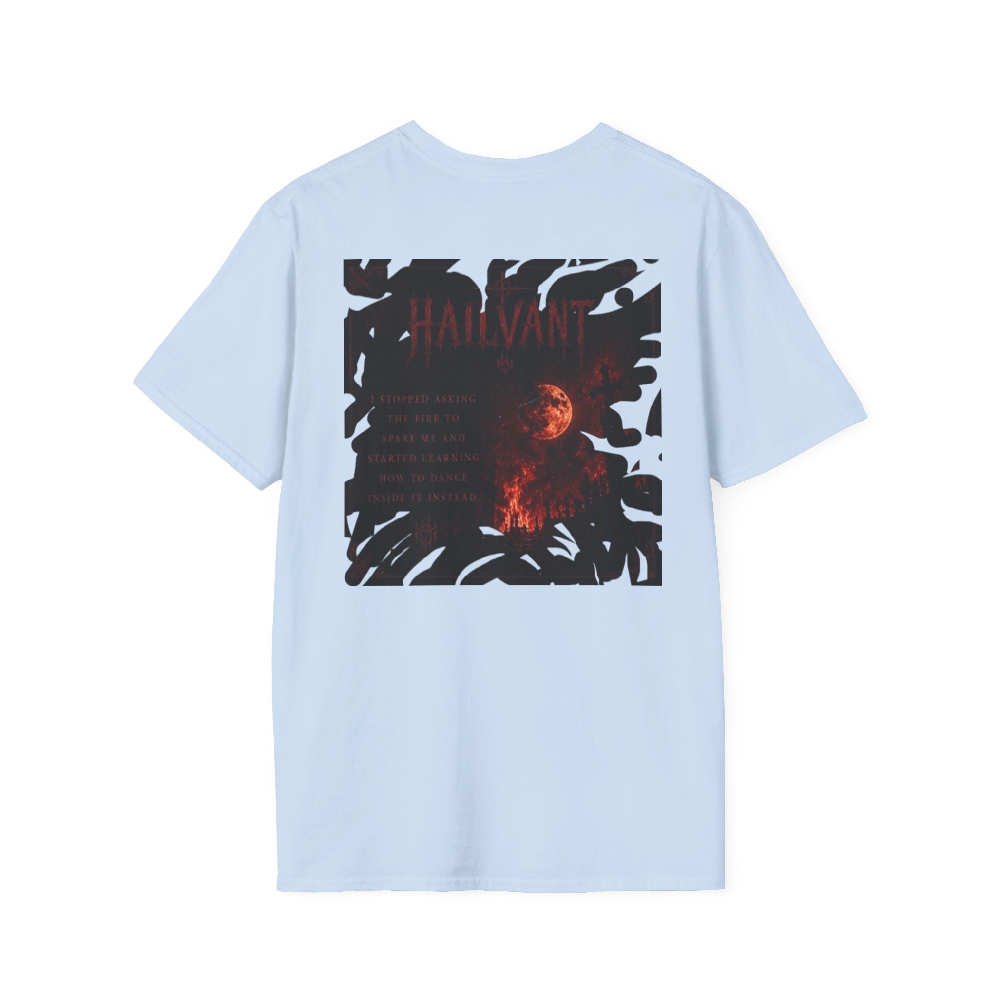HailVant Graphic T-Shirt — Gothic Flame Backprint Tee