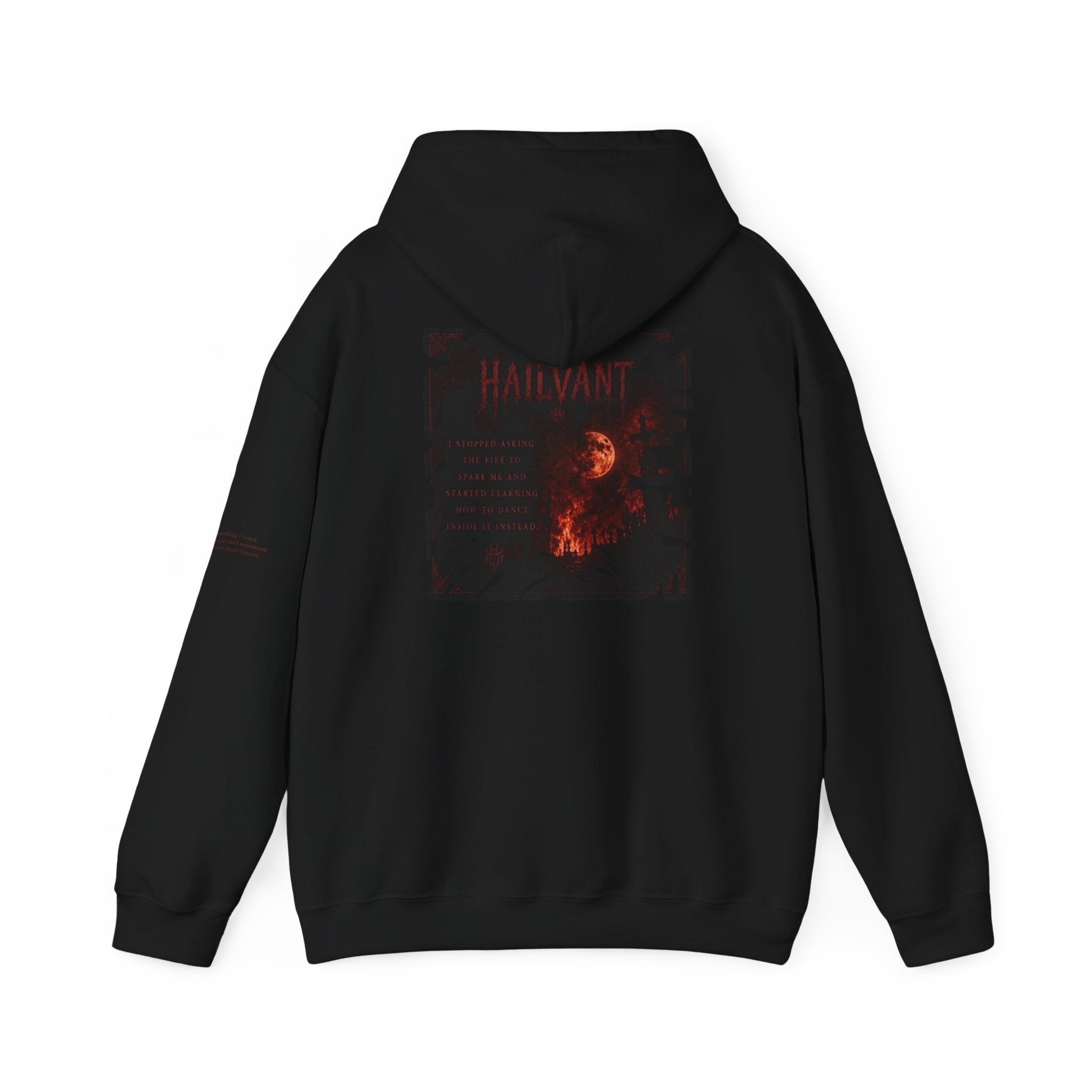 Hoodie — Hailvant Logo Graphic with Side Quote