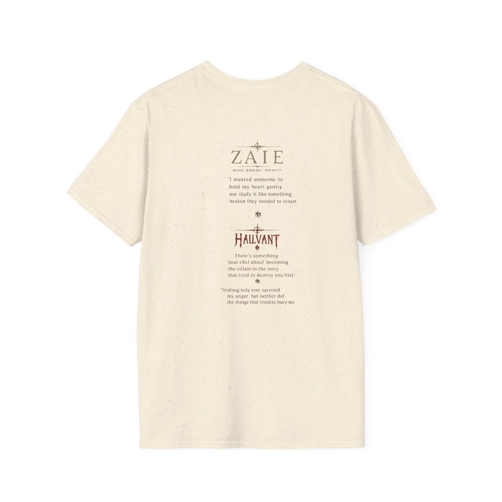 Zaie and Hailvant Band Tee — Vintage Gothic Logo Music T-Shirt