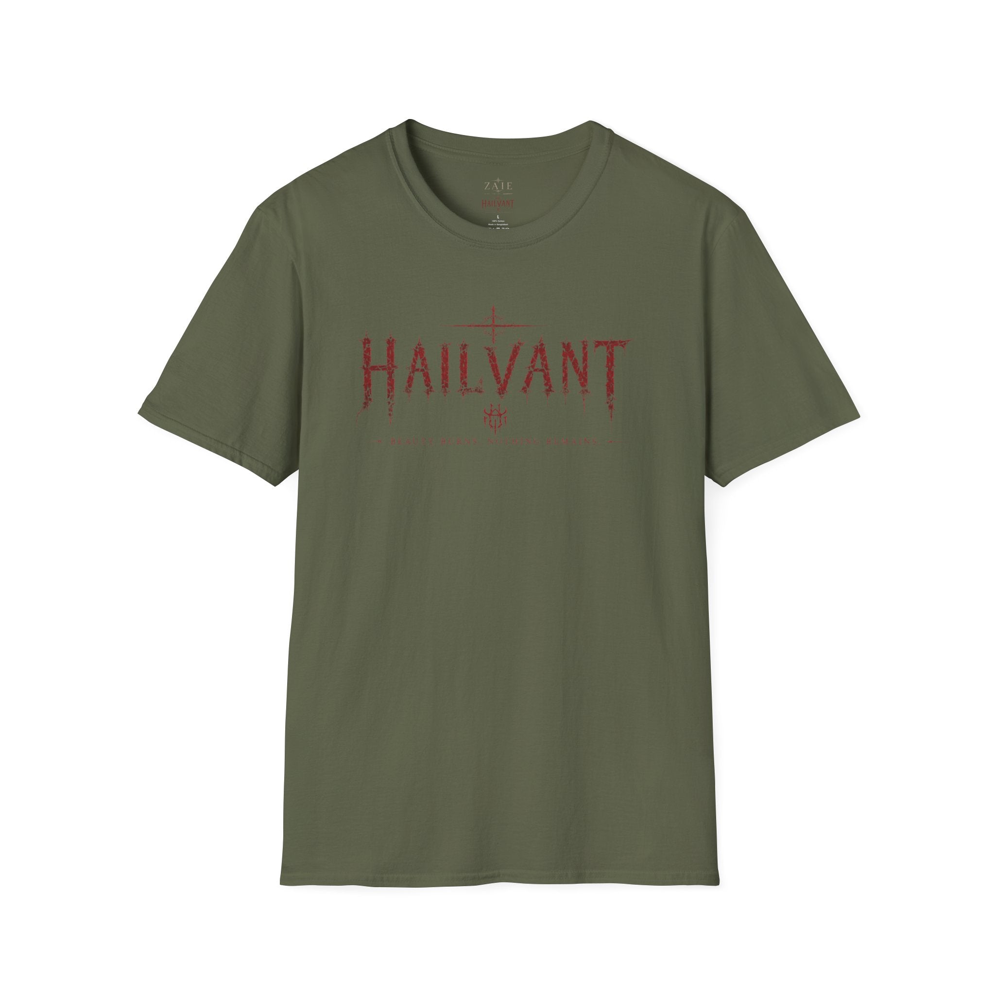 HailVant Graphic T-Shirt — Gothic Flame Backprint Tee