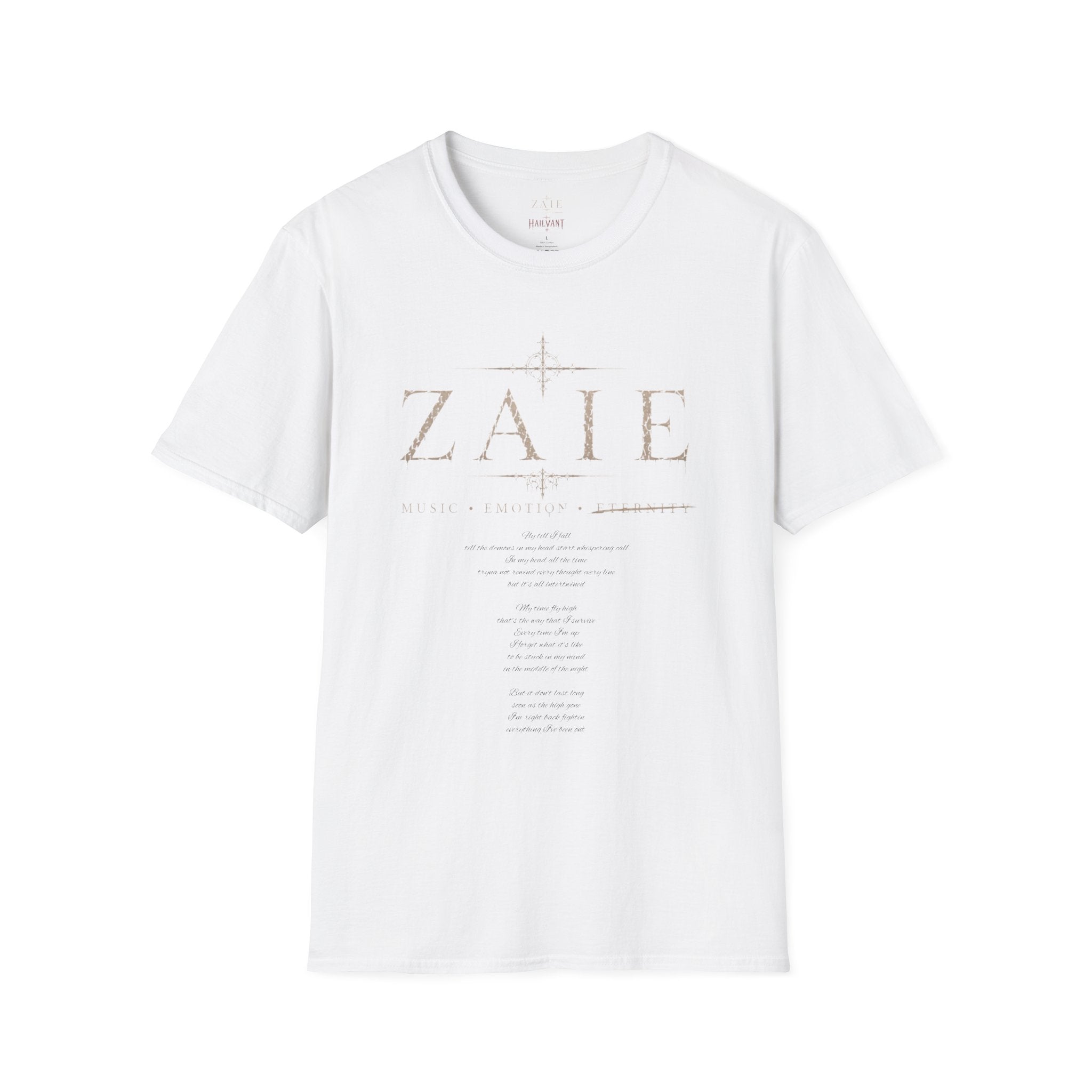 T-Shirt — Custom Memorial Photo Poem Back Print (Personalized Name & Verse)