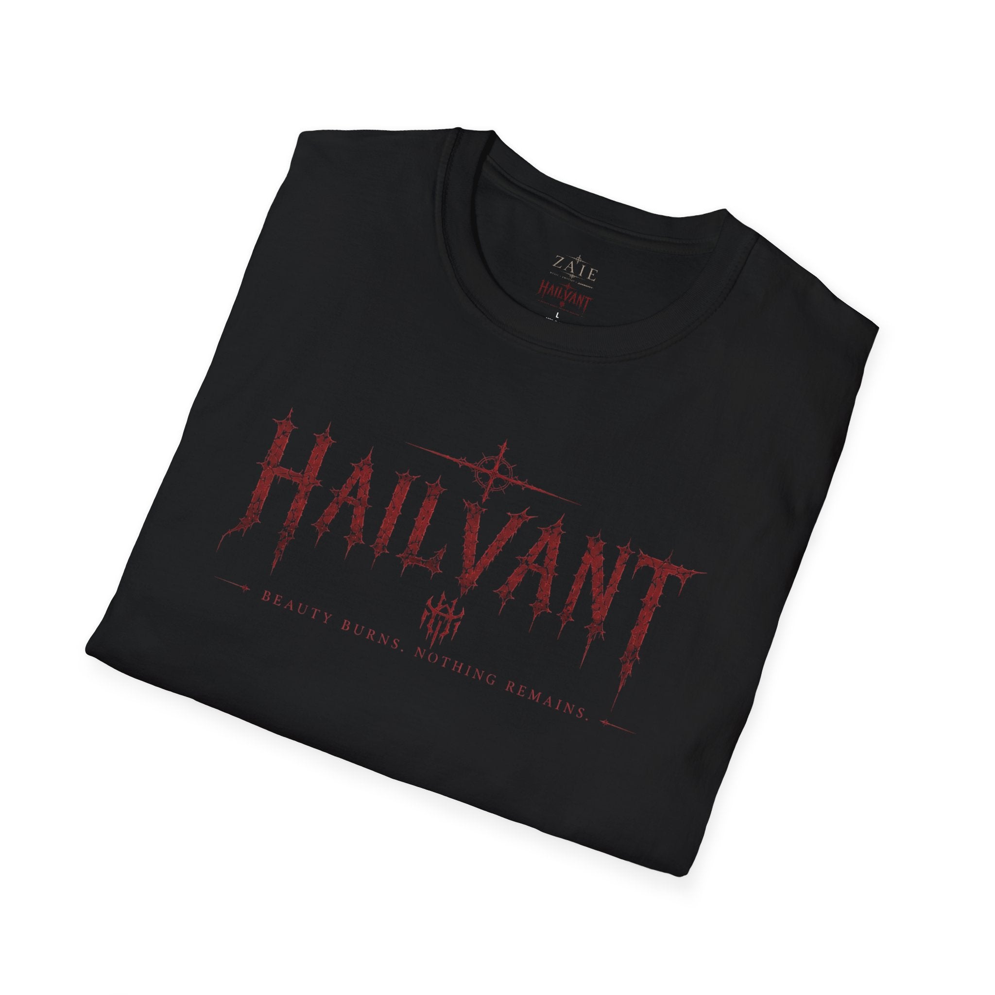 HailVant Graphic T-Shirt — Gothic Flame Backprint Tee