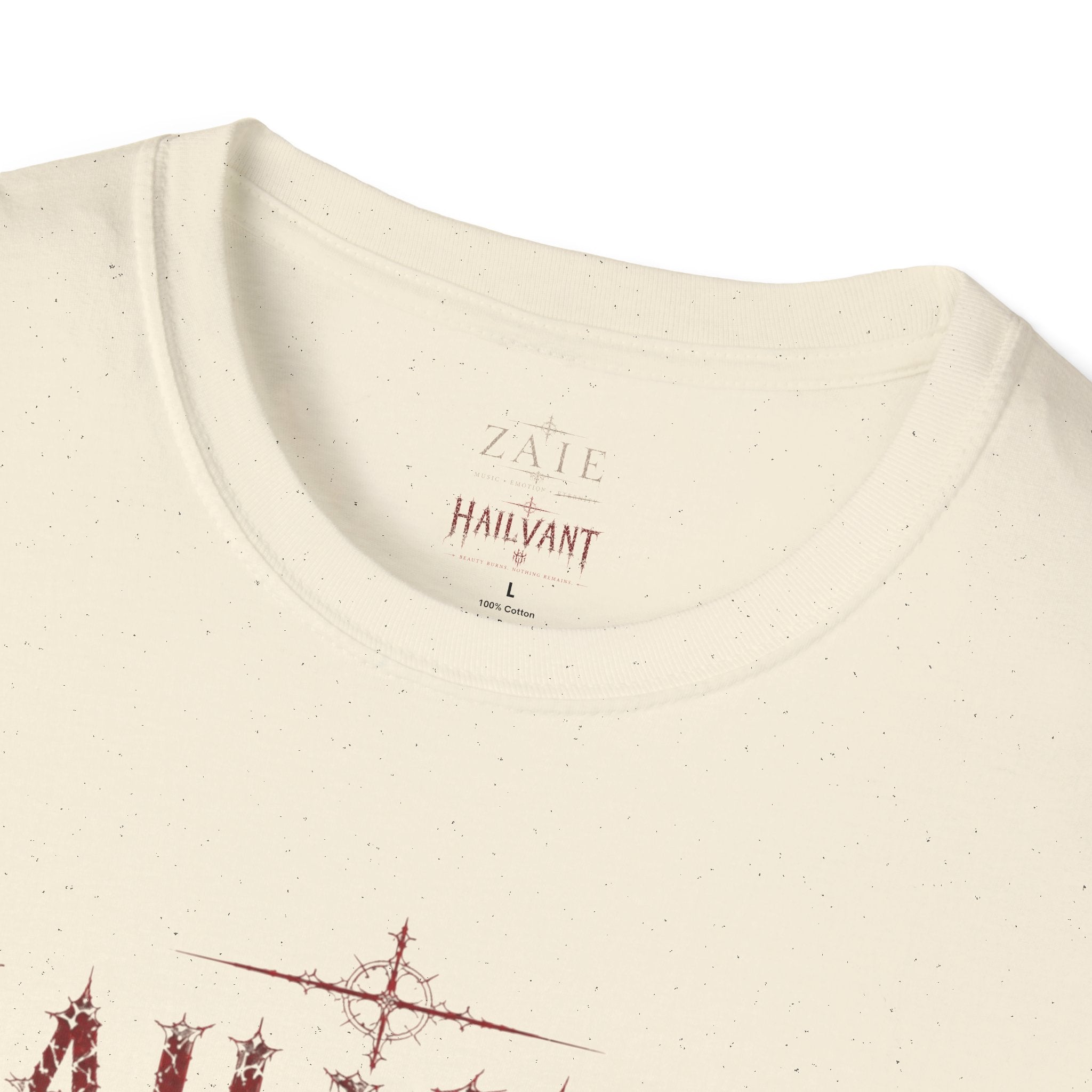 HailVant Graphic T-Shirt — Gothic Flame Backprint Tee