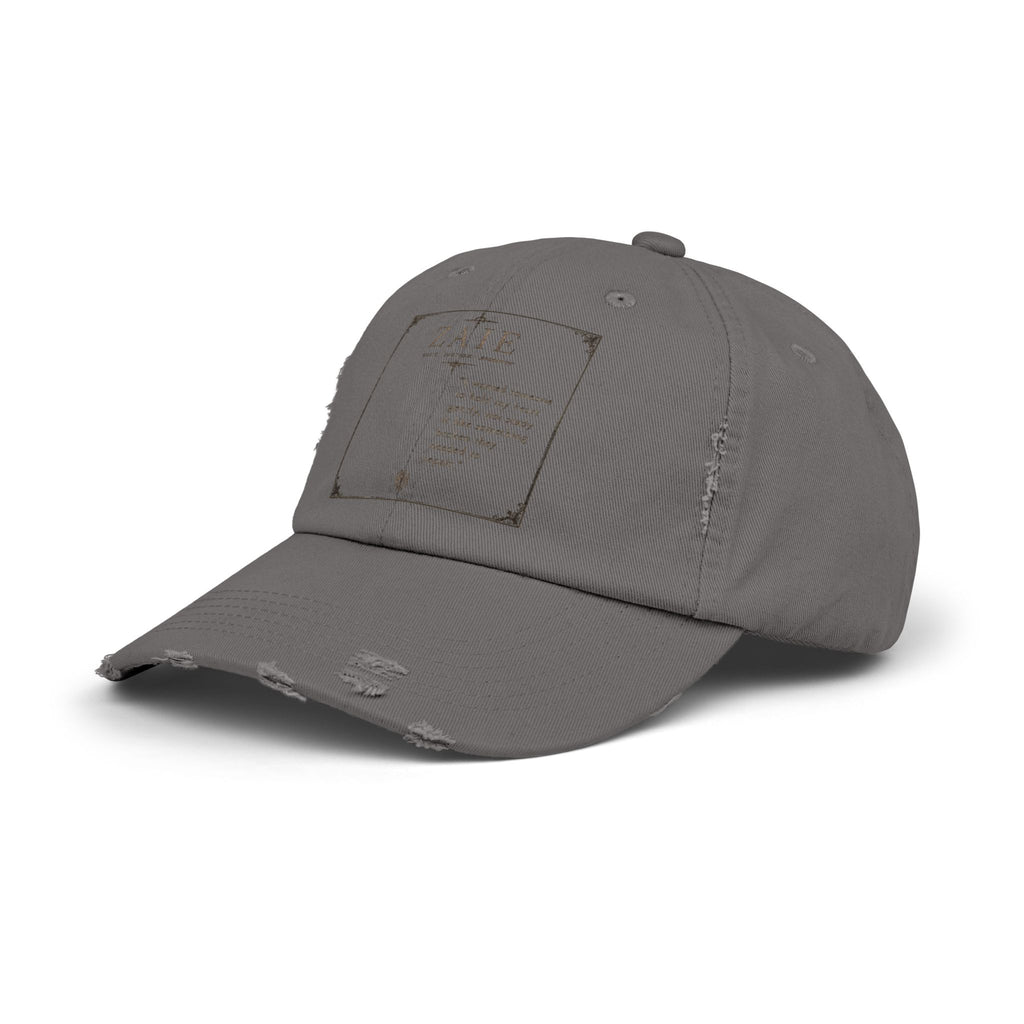 Distressed Black Patch Cap — Vintage ZATE Label Baseball Hat