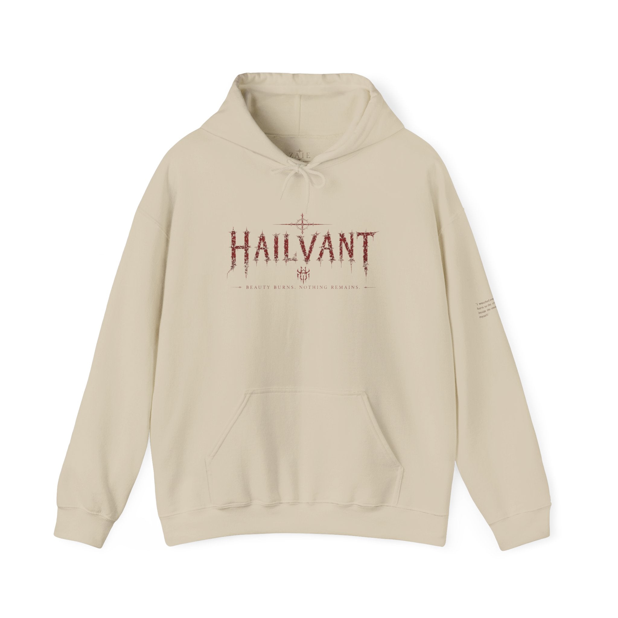 Hoodie — Hailvant Logo Graphic with Side Quote