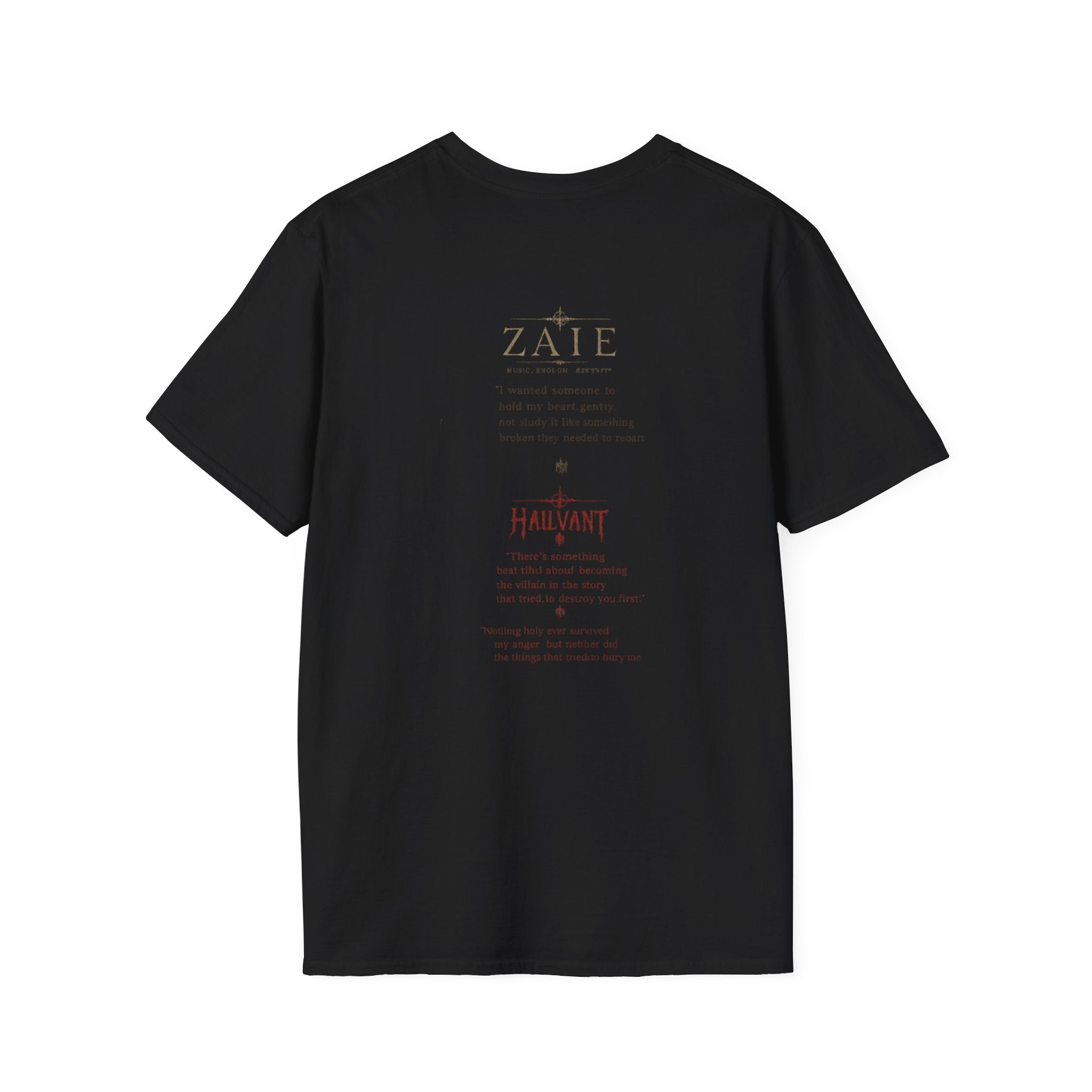 Zaie and Hailvant Band Tee — Vintage Gothic Logo Music T-Shirt