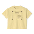 ZAIE Aesthetic Boxy Tee — Minimal Poem Graphic Cropped T‑Shirt