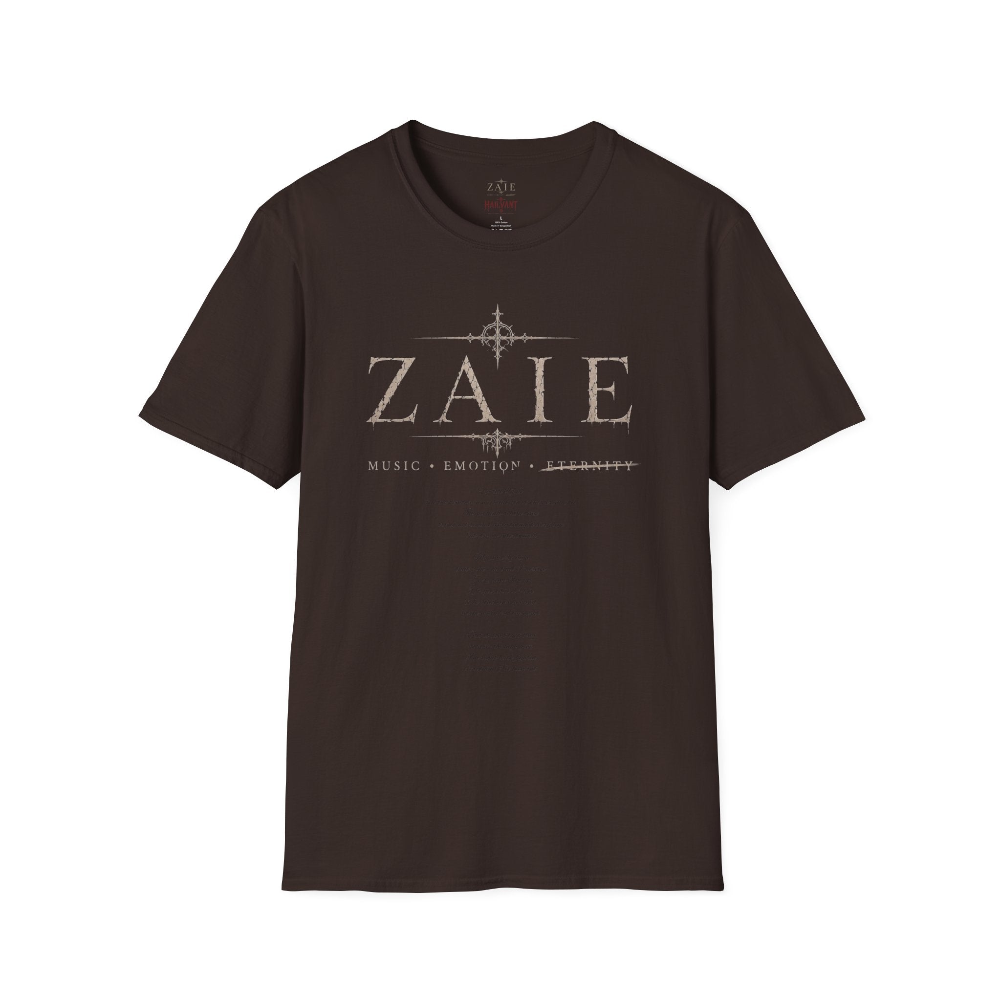 T-Shirt — Custom Memorial Photo Poem Back Print (Personalized Name & Verse)