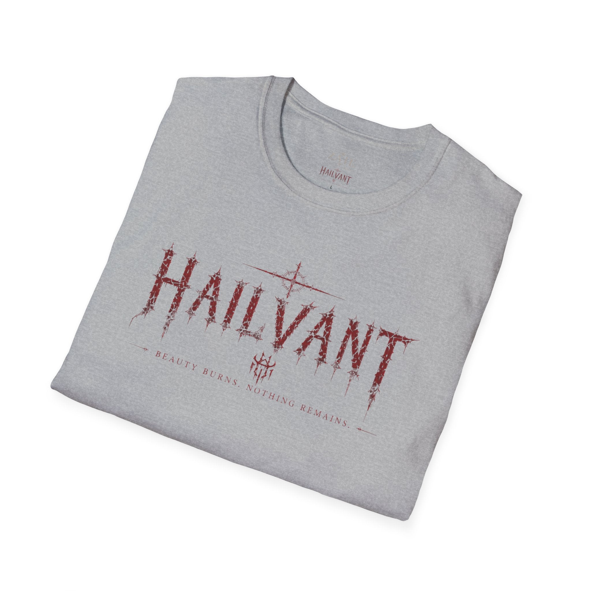 HailVant Graphic T-Shirt — Gothic Flame Backprint Tee