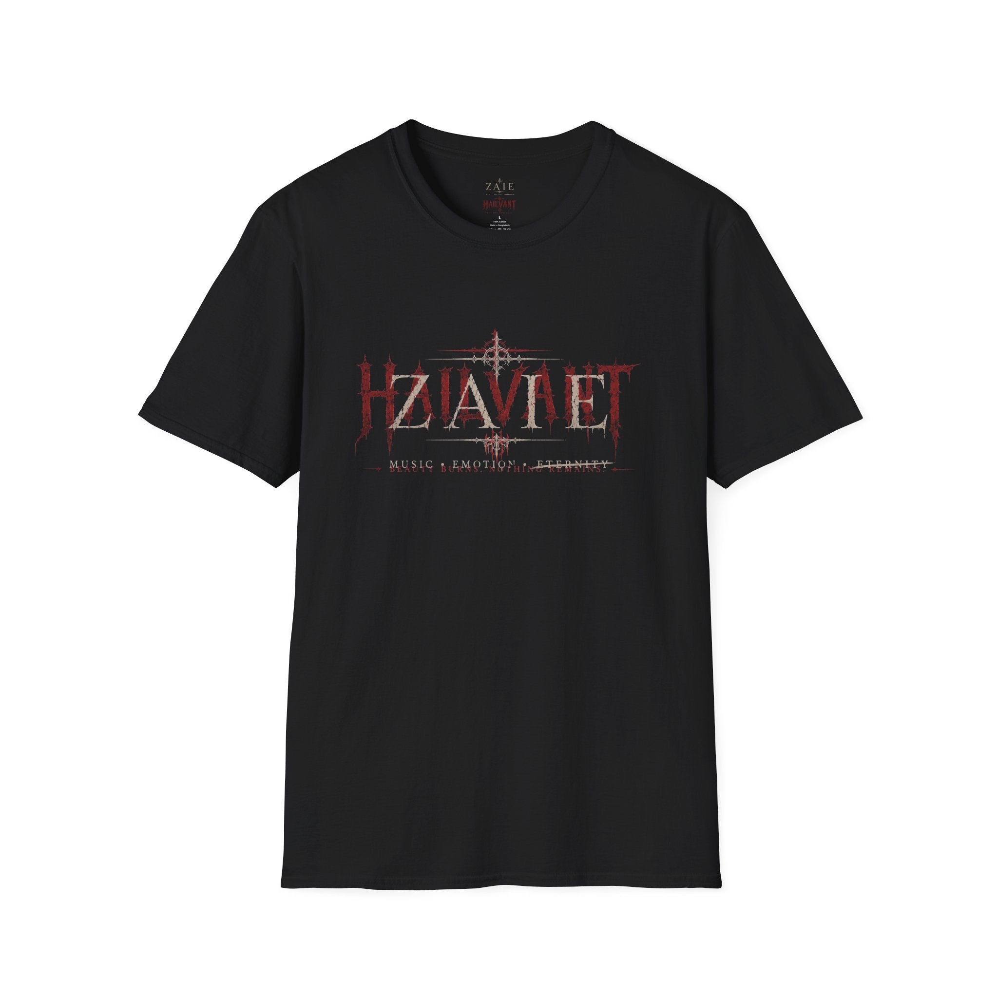 Zaie and Hailvant Band Tee — Vintage Gothic Logo Music T-Shirt