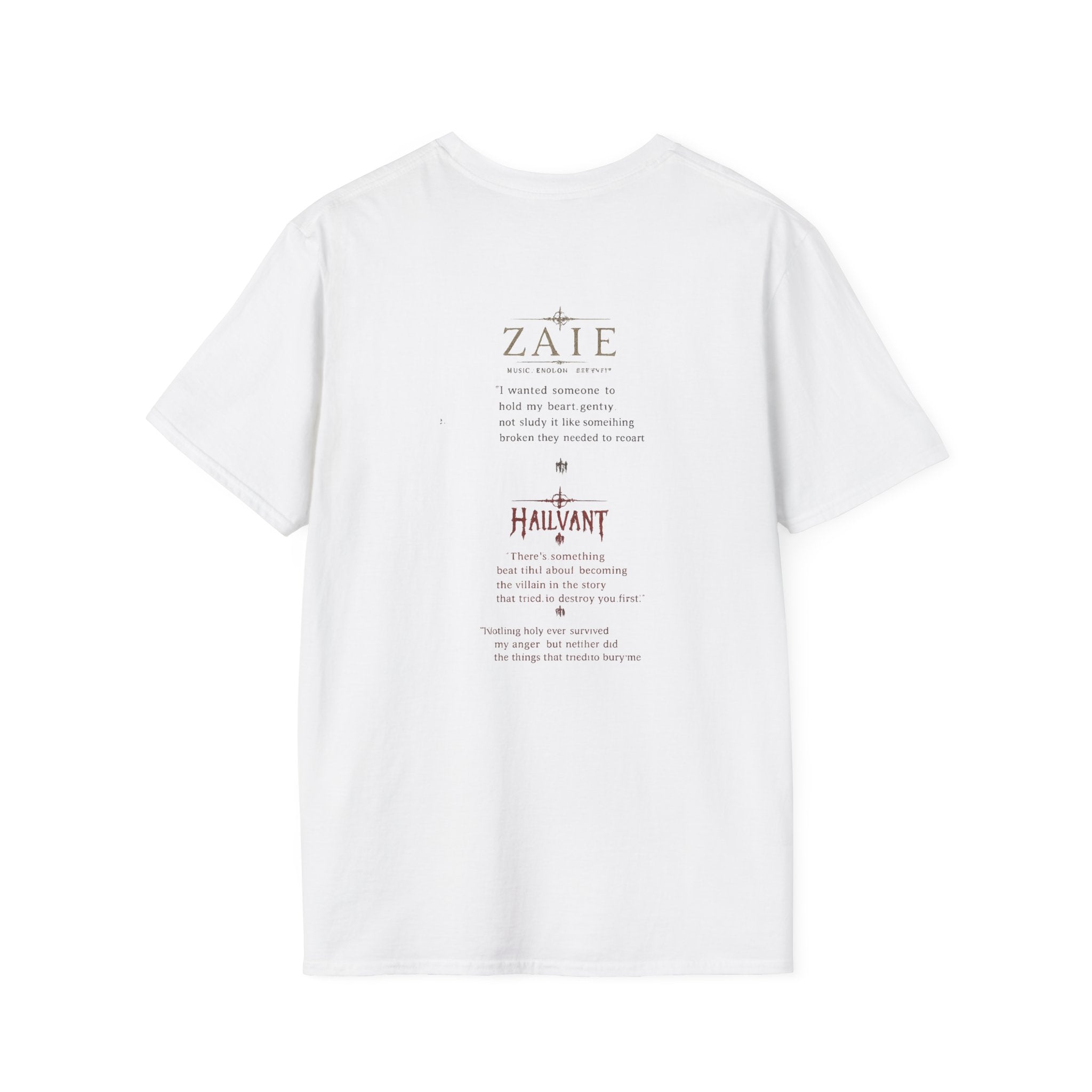 Zaie and Hailvant Band Tee — Vintage Gothic Logo Music T-Shirt