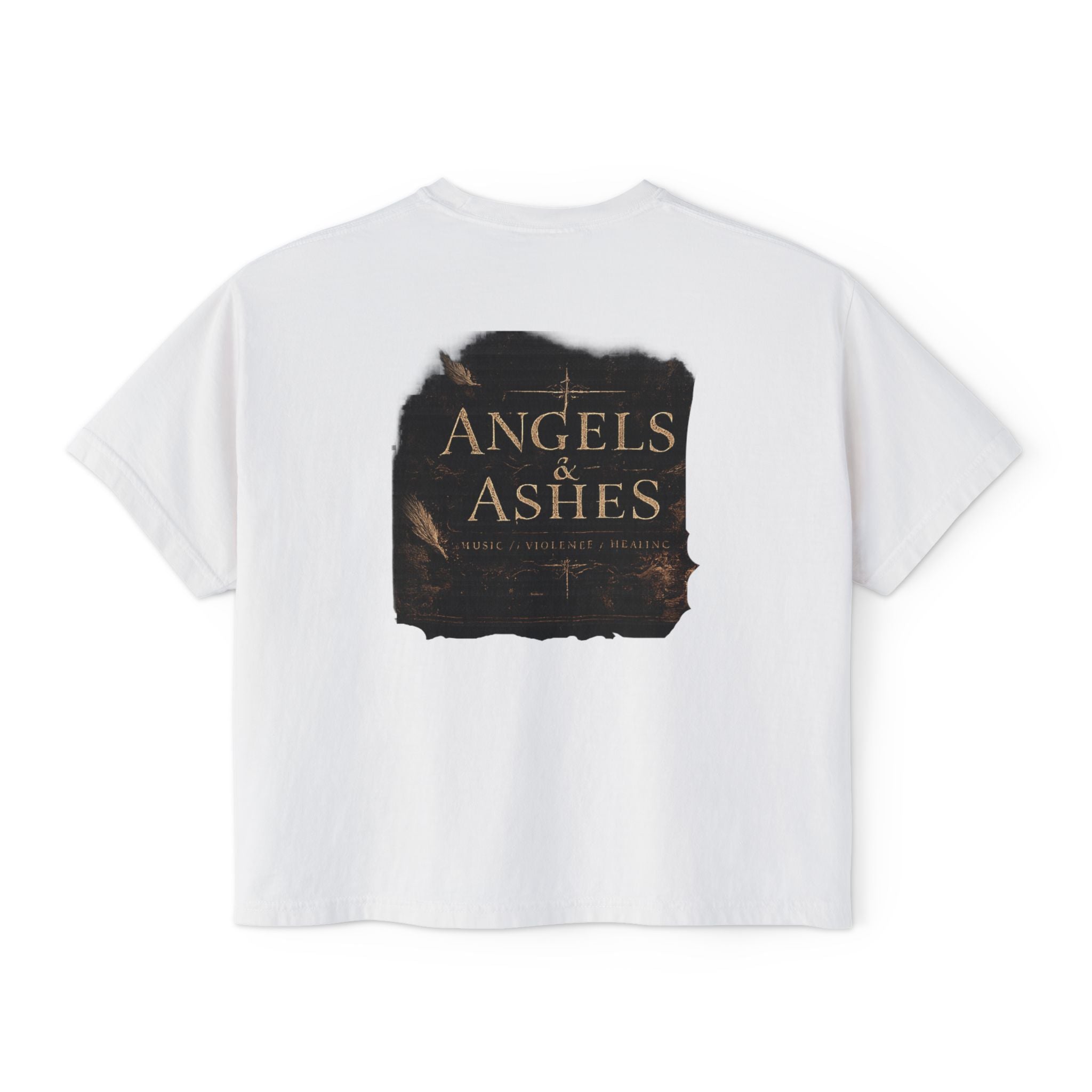 ZAIE Aesthetic Boxy Tee — Minimal Poem Graphic Cropped T‑Shirt