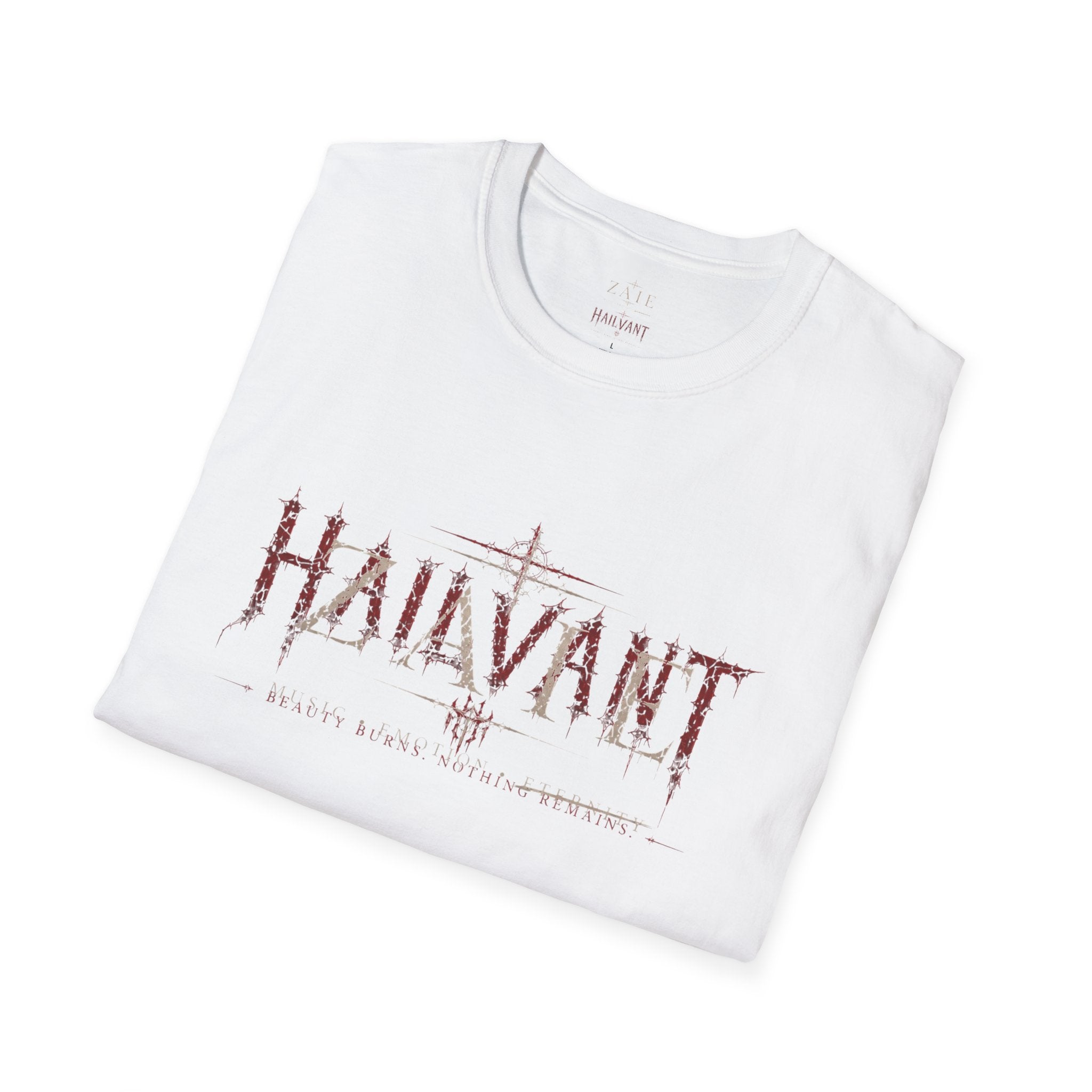 Zaie and Hailvant Band Tee — Vintage Gothic Logo Music T-Shirt