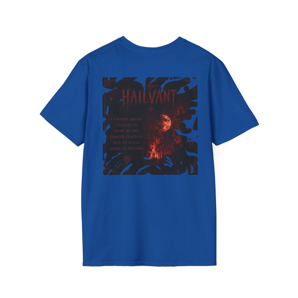 HailVant Graphic T-Shirt — Gothic Flame Backprint Tee