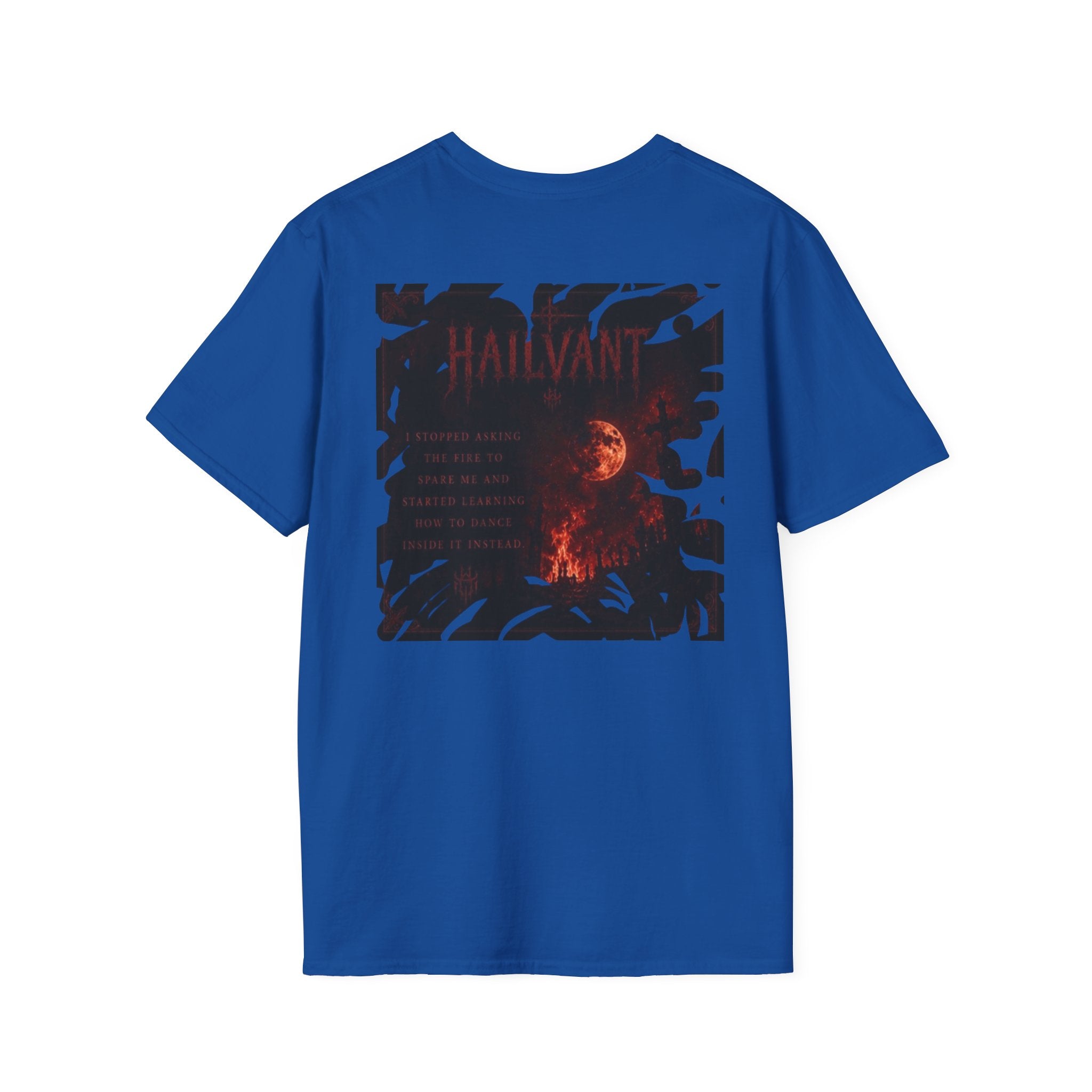 HailVant Graphic T-Shirt — Gothic Flame Backprint Tee