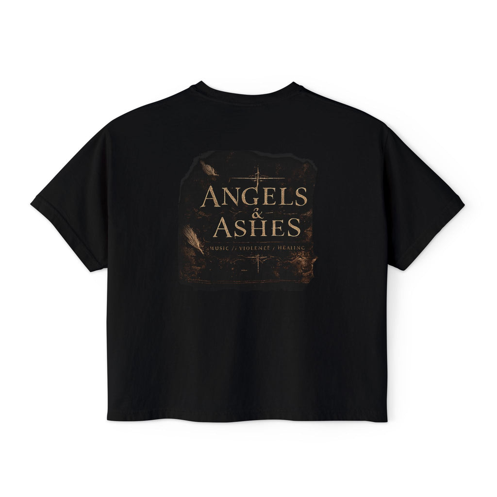 ZAIE Aesthetic Boxy Tee — Minimal Poem Graphic Cropped T‑Shirt