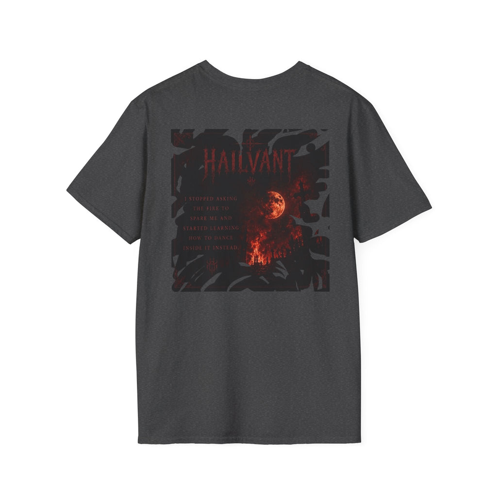 HailVant Graphic T-Shirt — Gothic Flame Backprint Tee