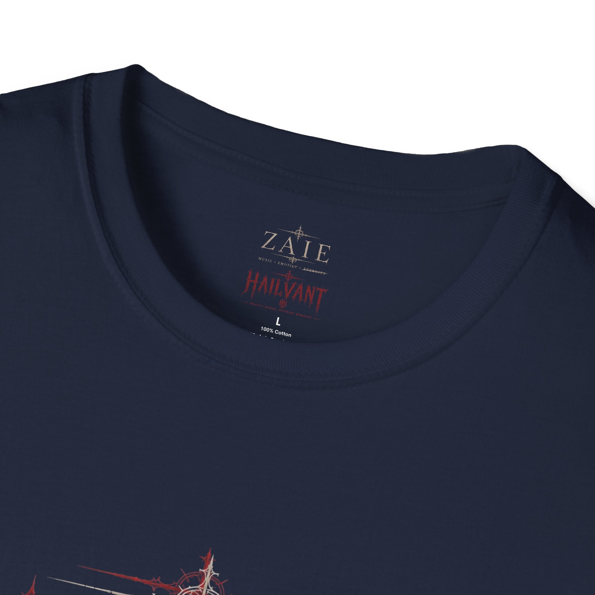 Zaie and Hailvant Band Tee — Vintage Gothic Logo Music T-Shirt