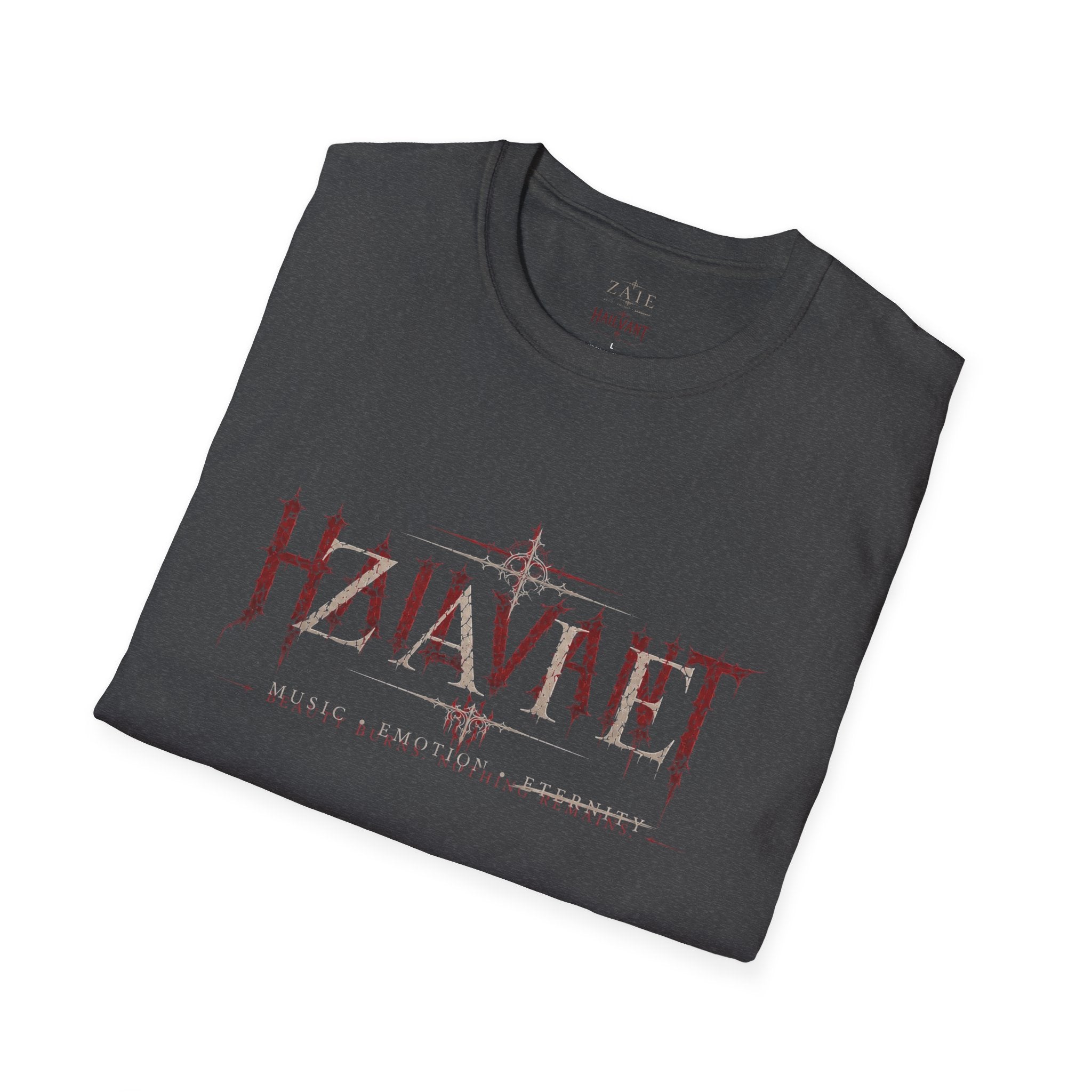 Zaie and Hailvant Band Tee — Vintage Gothic Logo Music T-Shirt