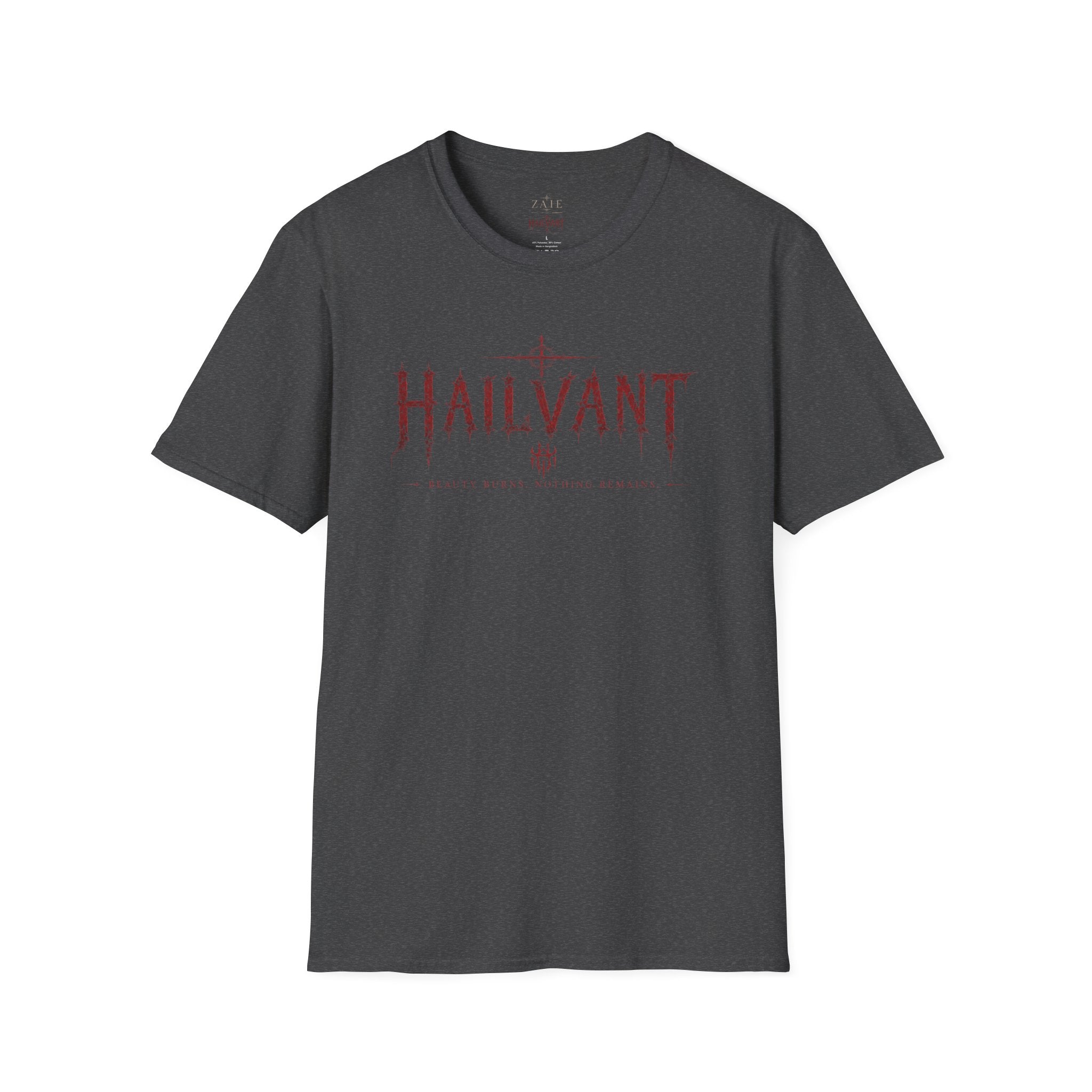 HailVant Graphic T-Shirt — Gothic Flame Backprint Tee