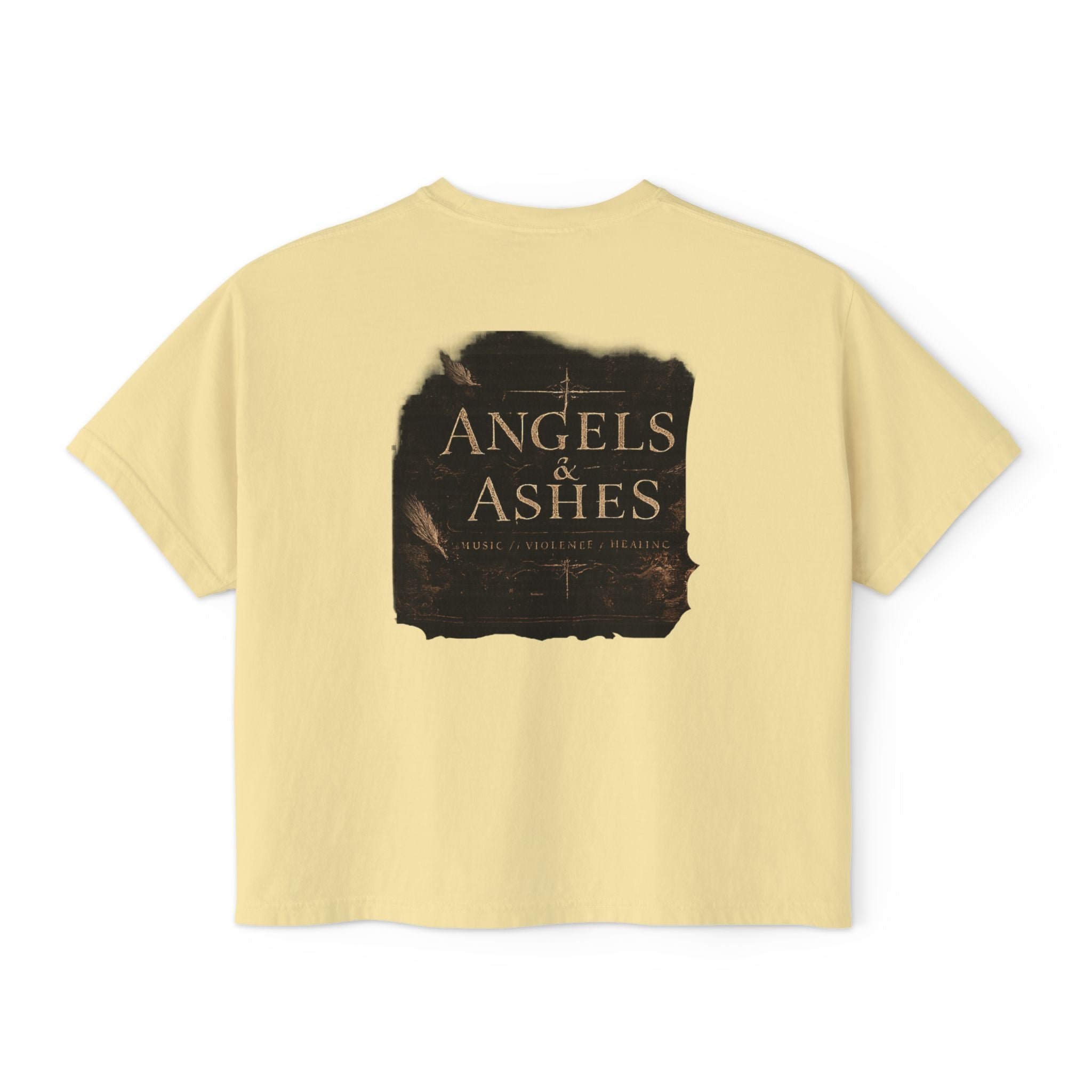 ZAIE Aesthetic Boxy Tee — Minimal Poem Graphic Cropped T‑Shirt