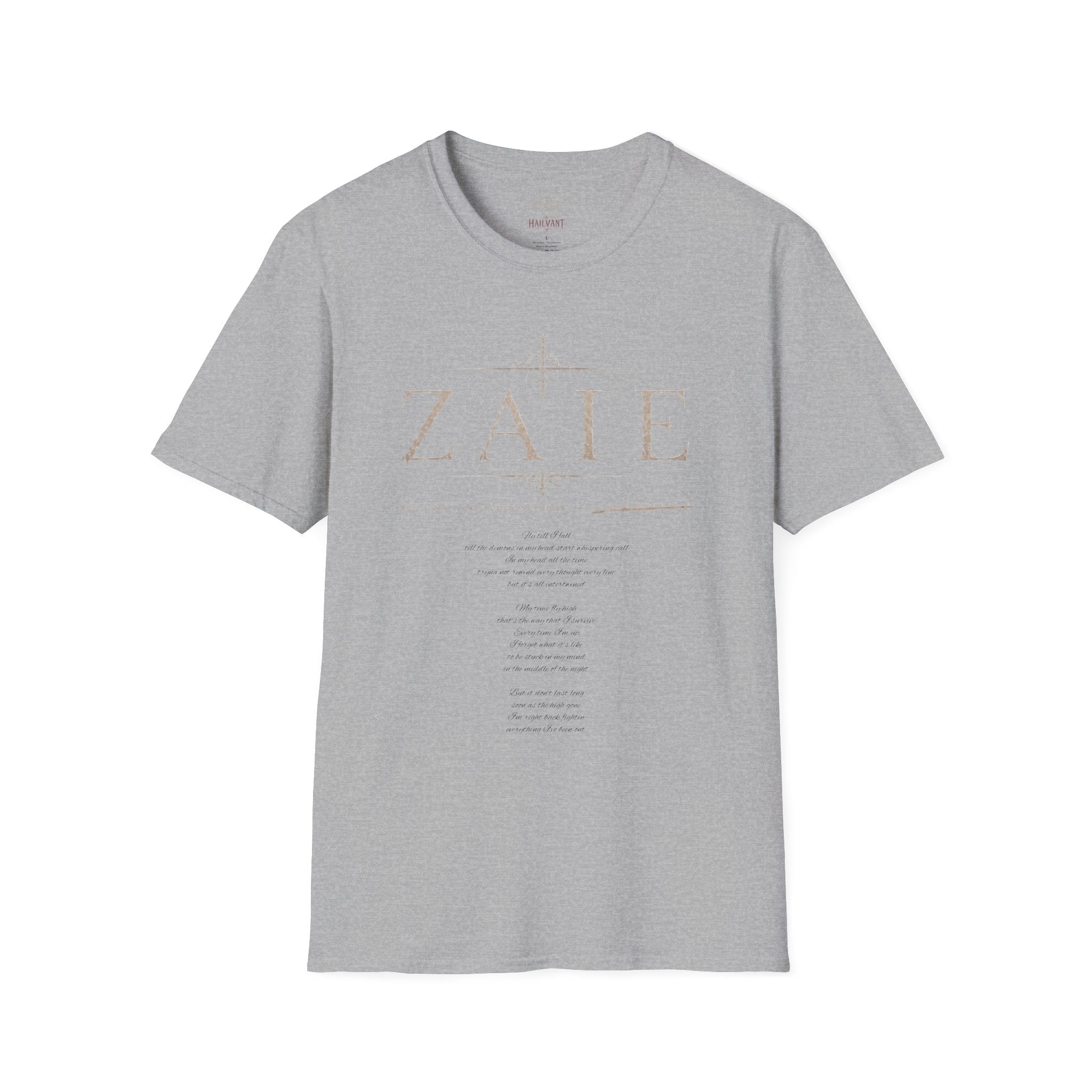 T-Shirt — Custom Memorial Photo Poem Back Print (Personalized Name & Verse)