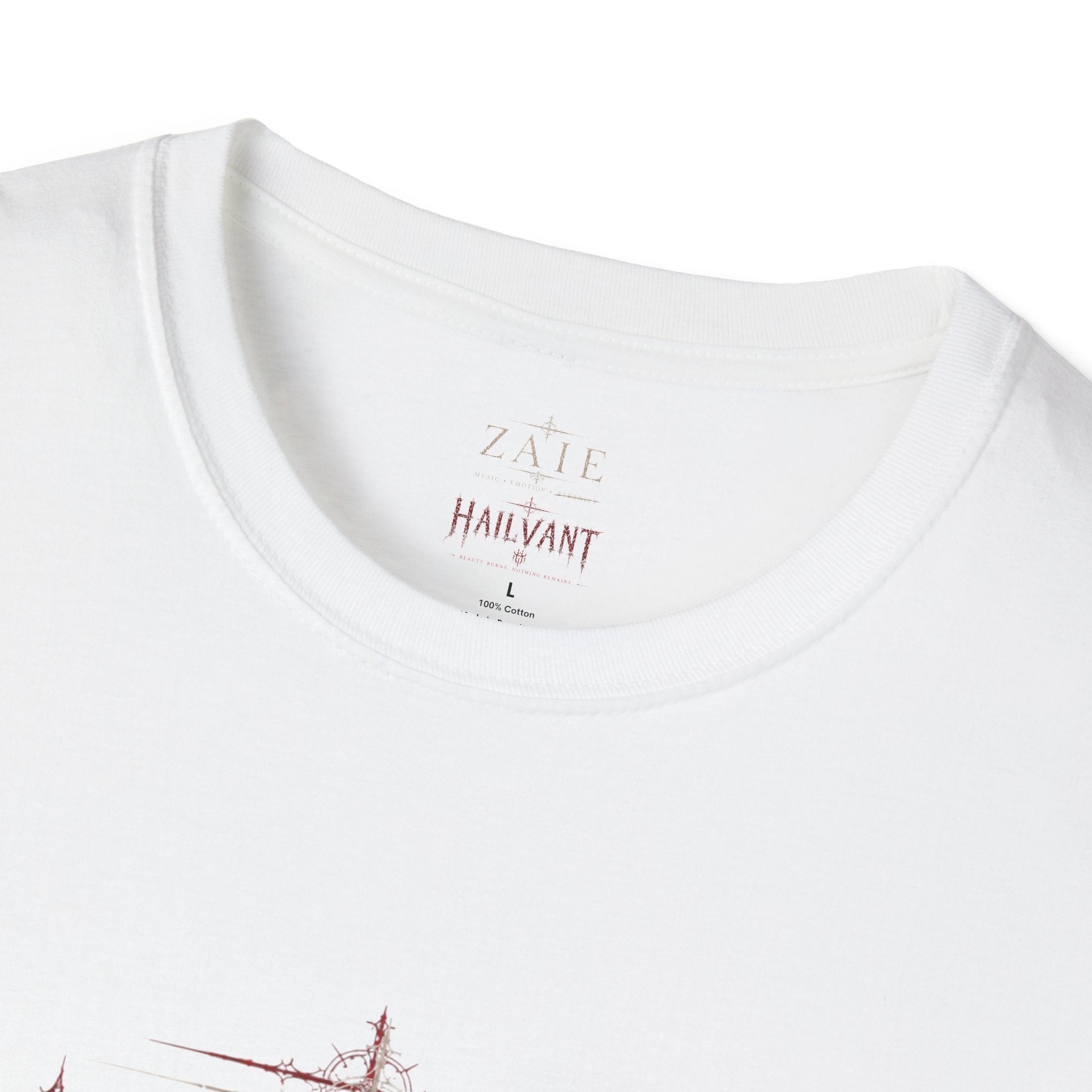 Zaie and Hailvant Band Tee — Vintage Gothic Logo Music T-Shirt