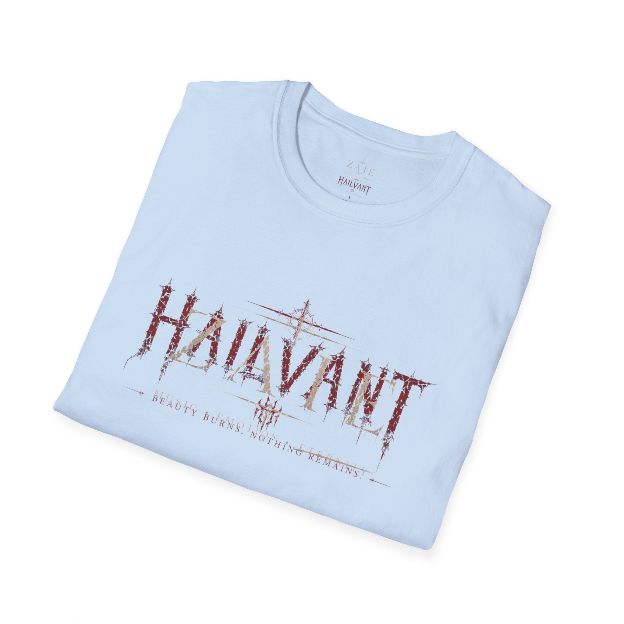 Zaie and Hailvant Band Tee — Vintage Gothic Logo Music T-Shirt