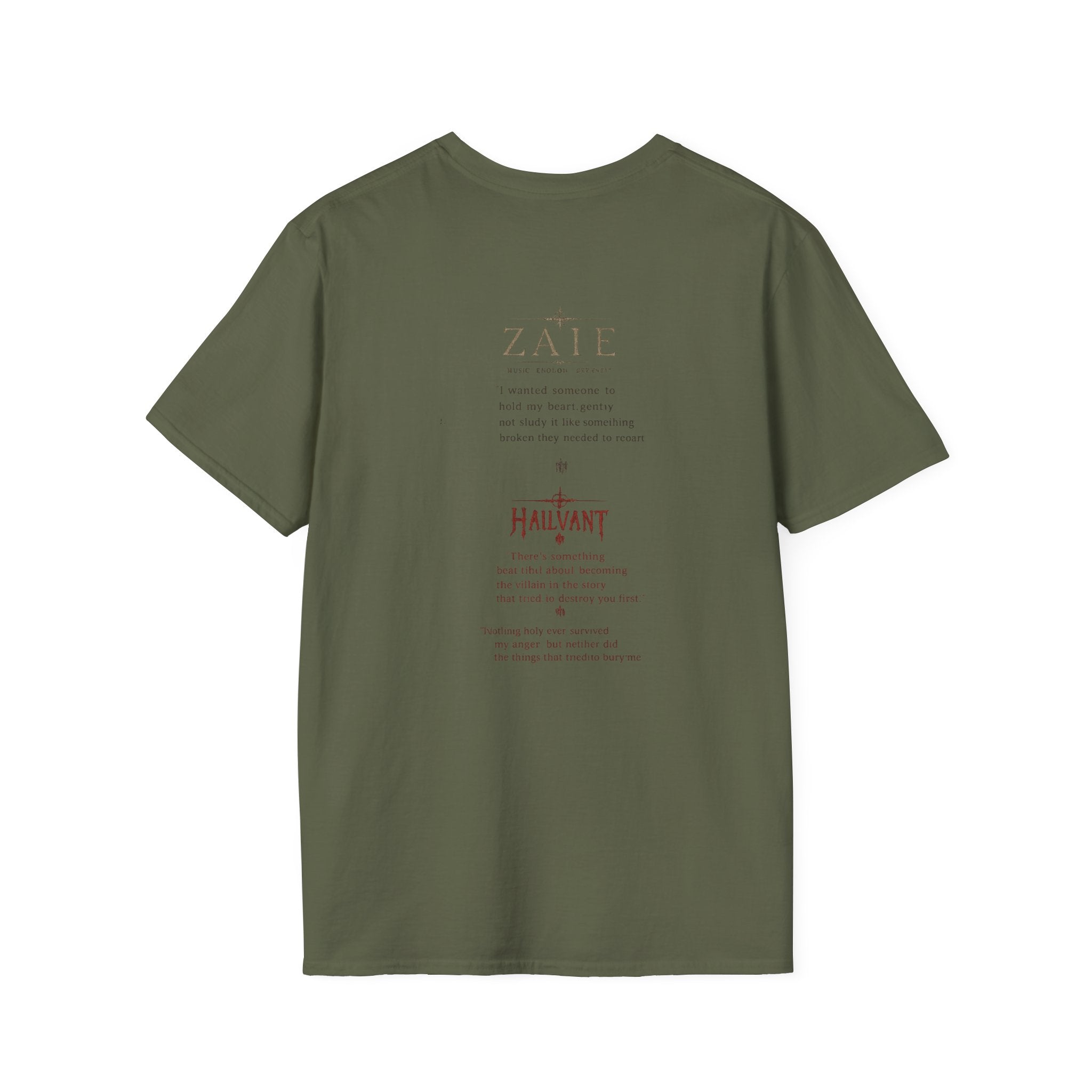 Zaie and Hailvant Band Tee — Vintage Gothic Logo Music T-Shirt