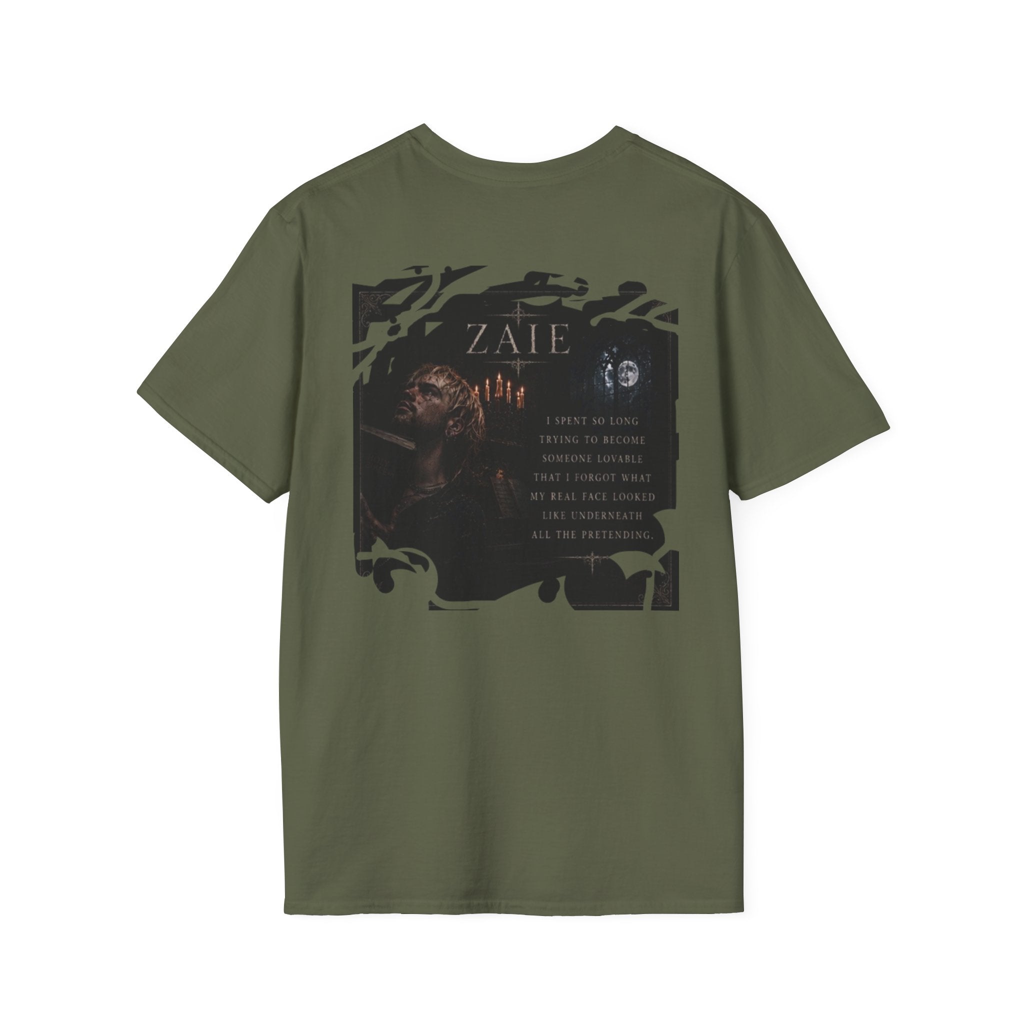 T-Shirt — Custom Memorial Photo Poem Back Print (Personalized Name & Verse)